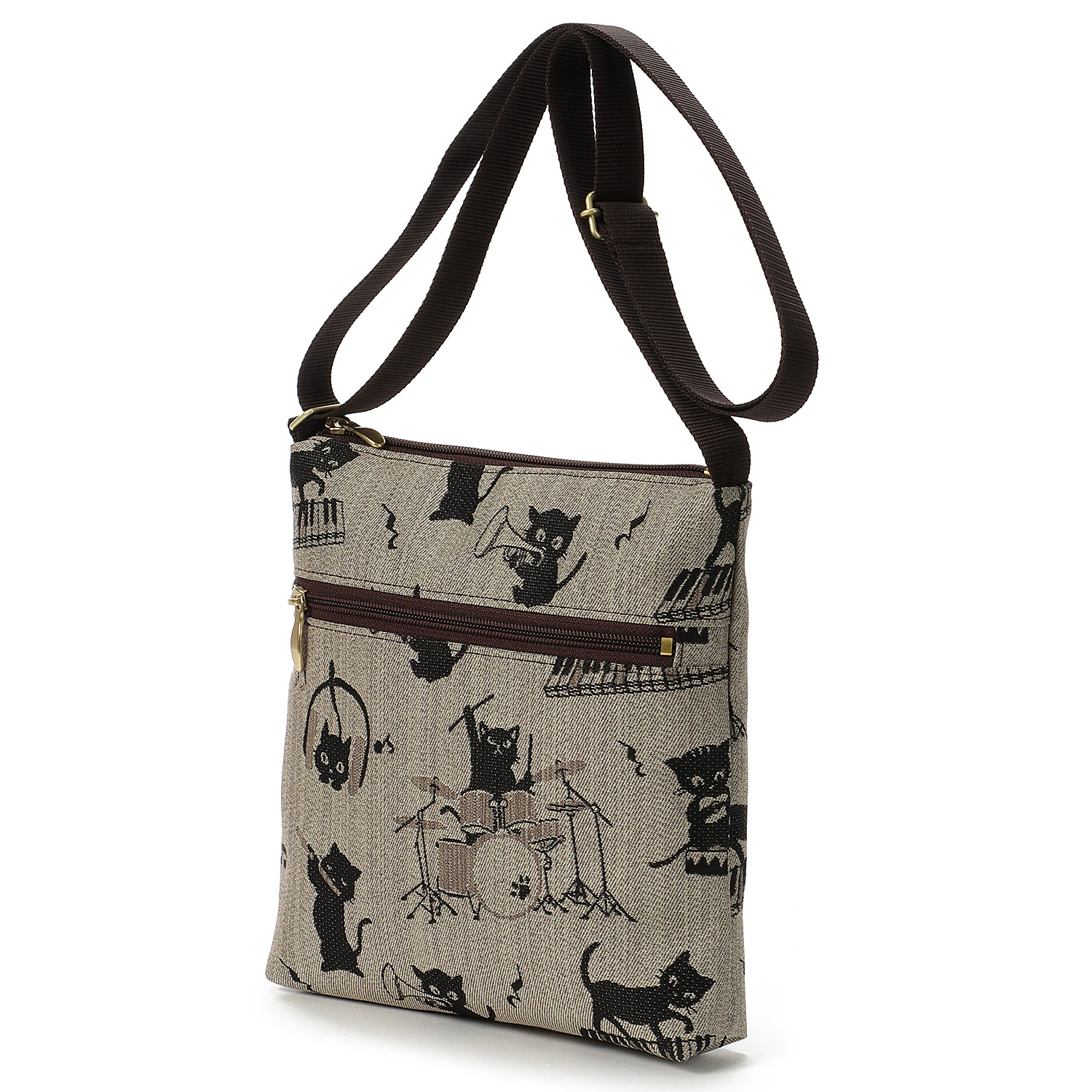 ねこバンド角型ショルダーバッグ