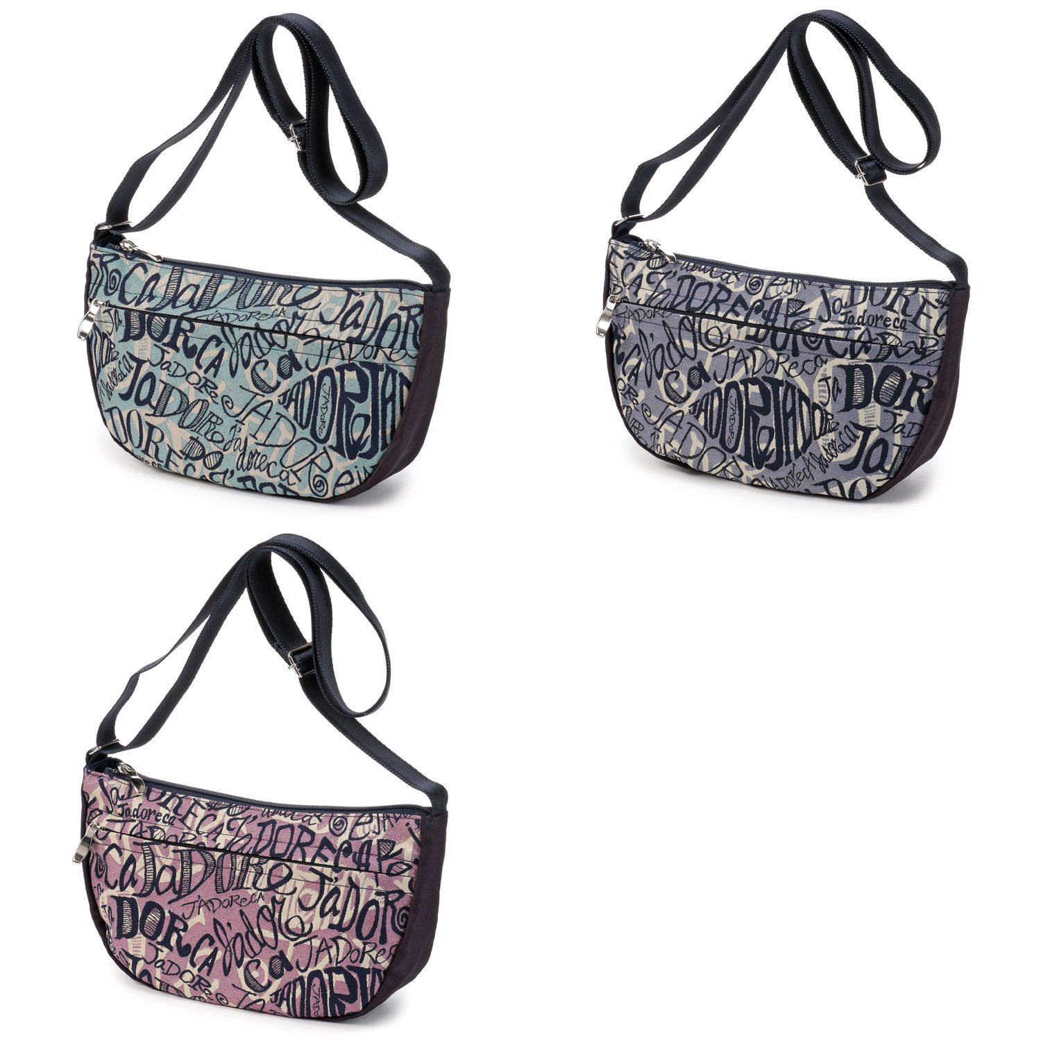 ジャドール・サ 英字柄船型ショルダーバッグ