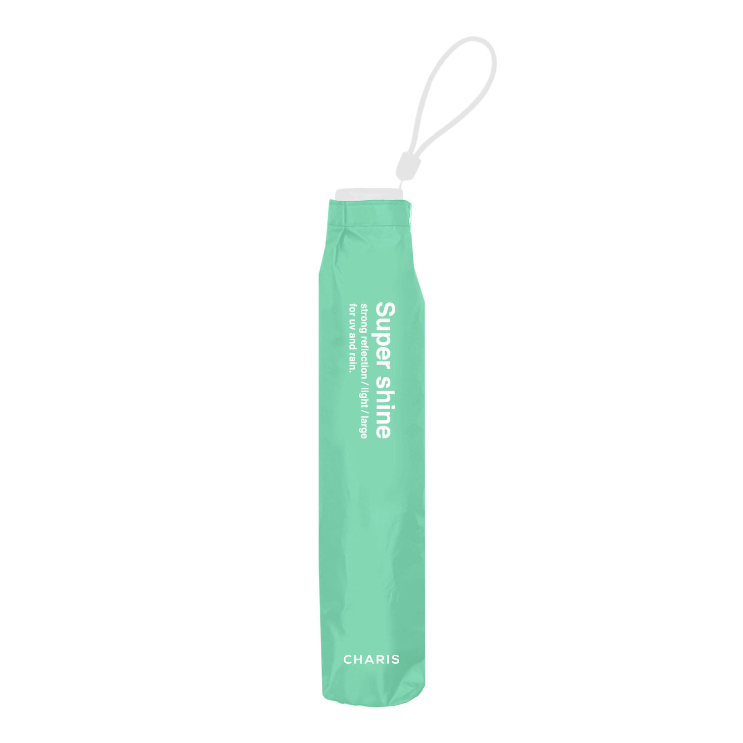 【CHARIS】Super shine カラーロゴ無地55ライト 折傘 - 画像6