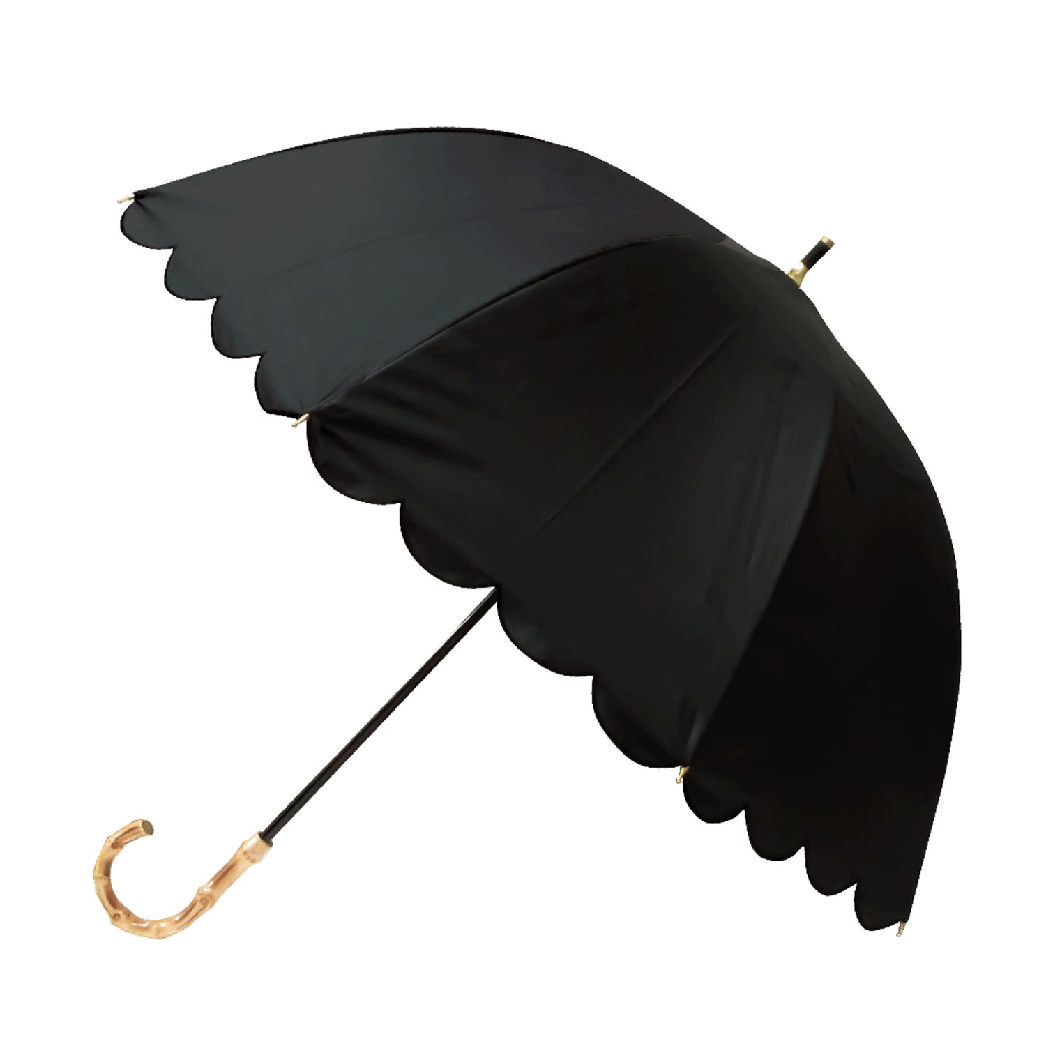 pink trick スカラップ晴雨兼用ショート傘 - 画像1