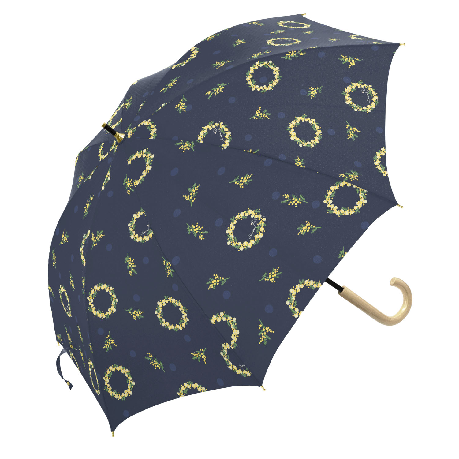 晴雨兼用 ミモザリース長傘 - 画像4