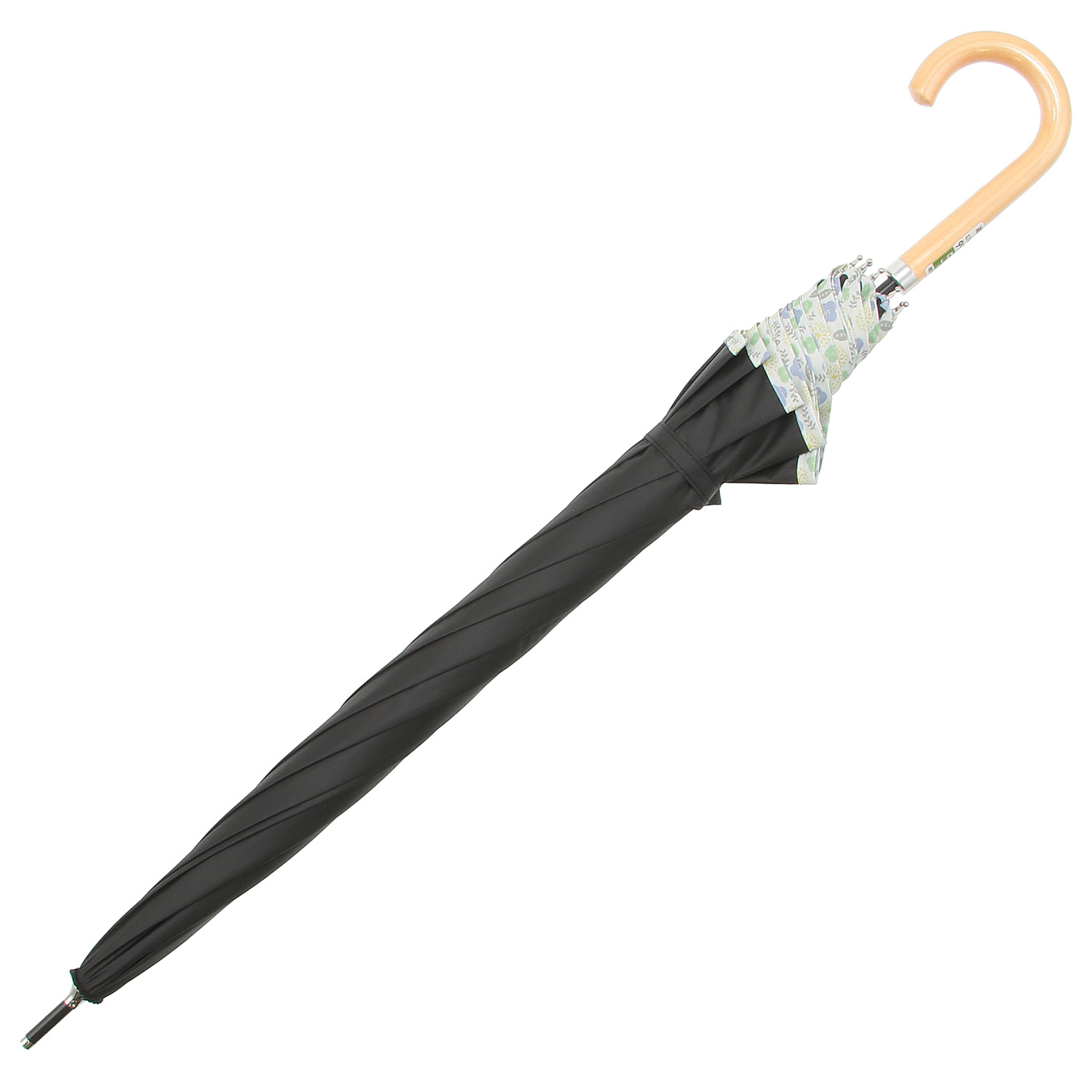 晴雨兼用 北欧柄パイイピングジャンプ傘 - 画像2