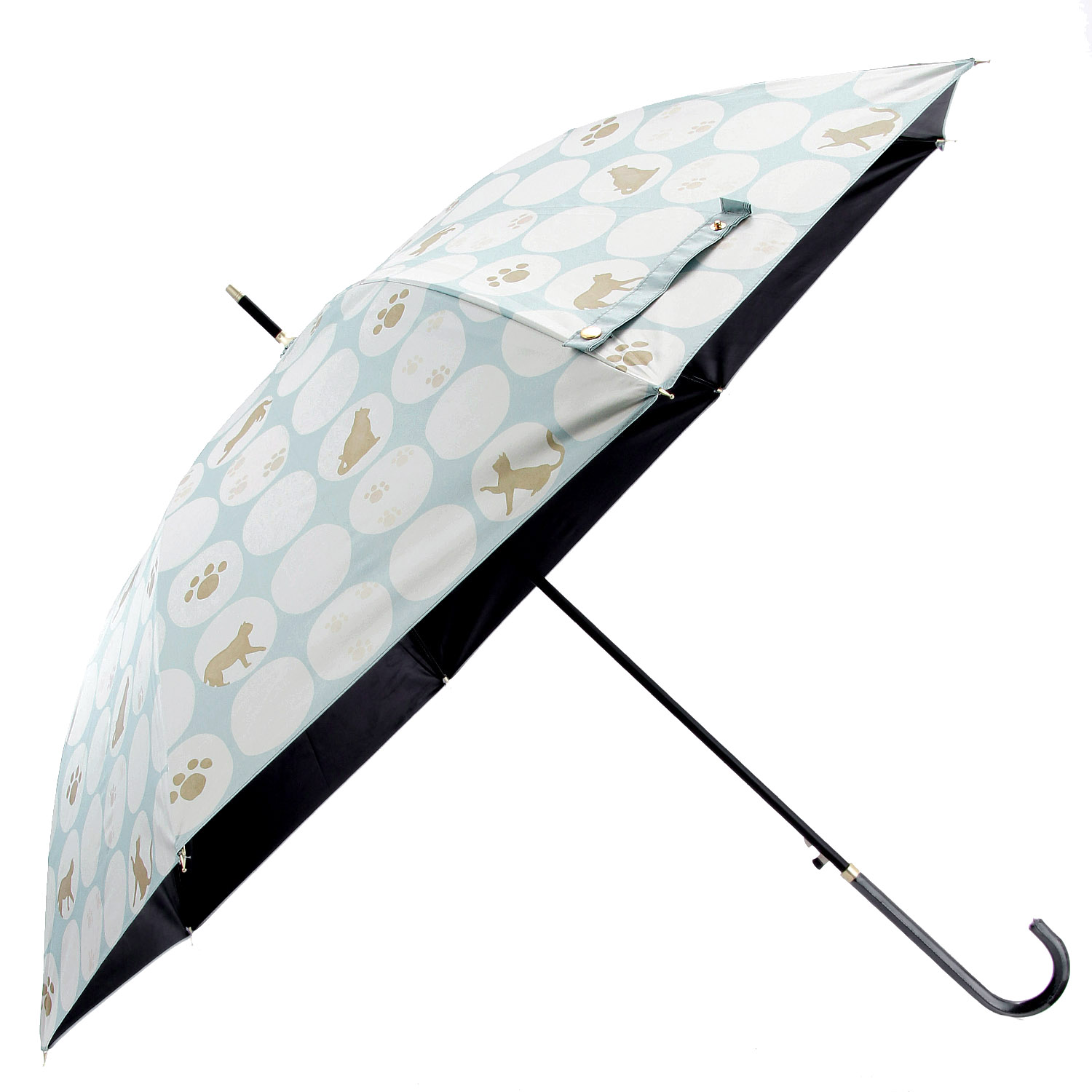 【23番色次回6月】 ドット＆キャット 晴雨兼用長傘 - 画像2