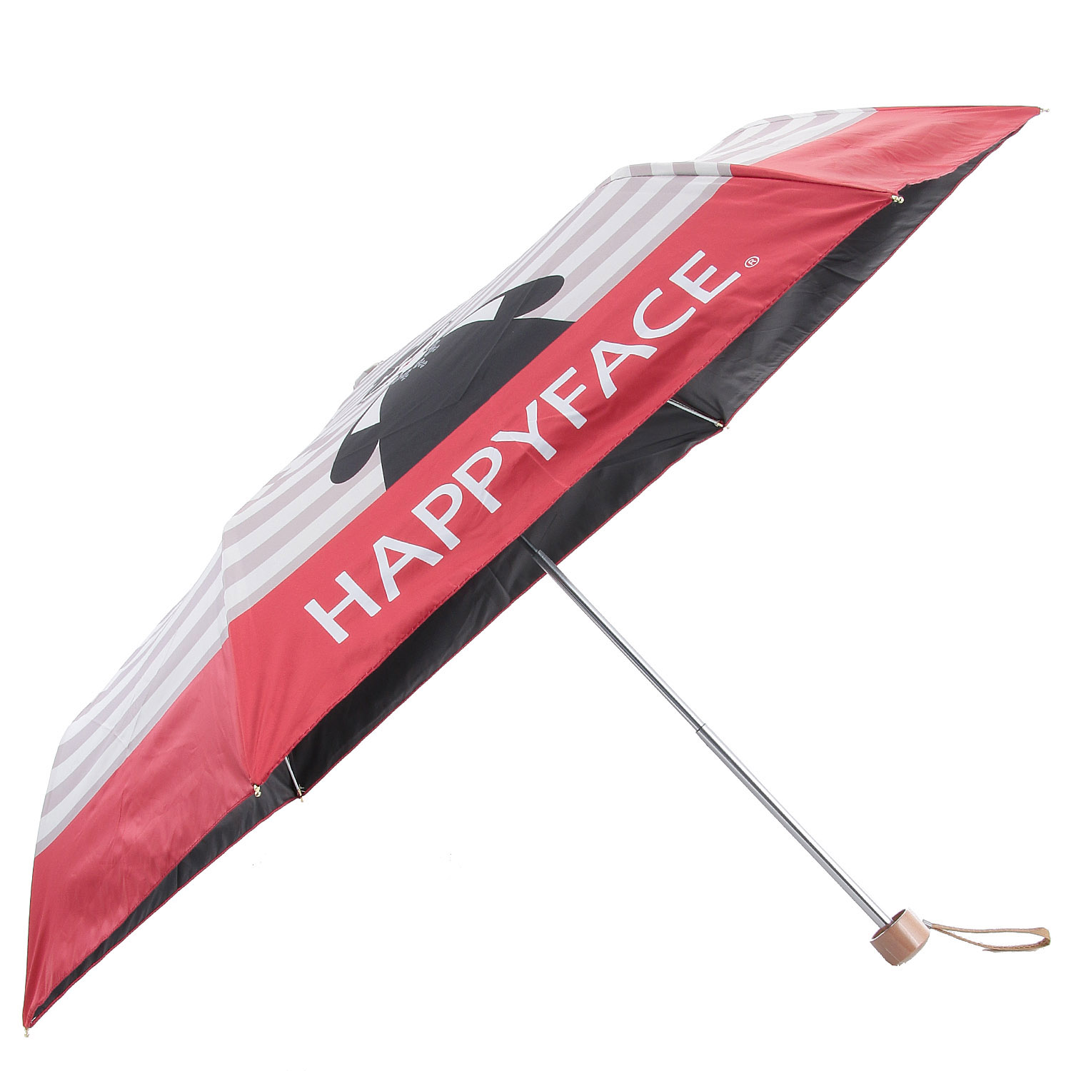 【HAPPYFACE】 ボーダー晴雨兼用折傘 - 画像2