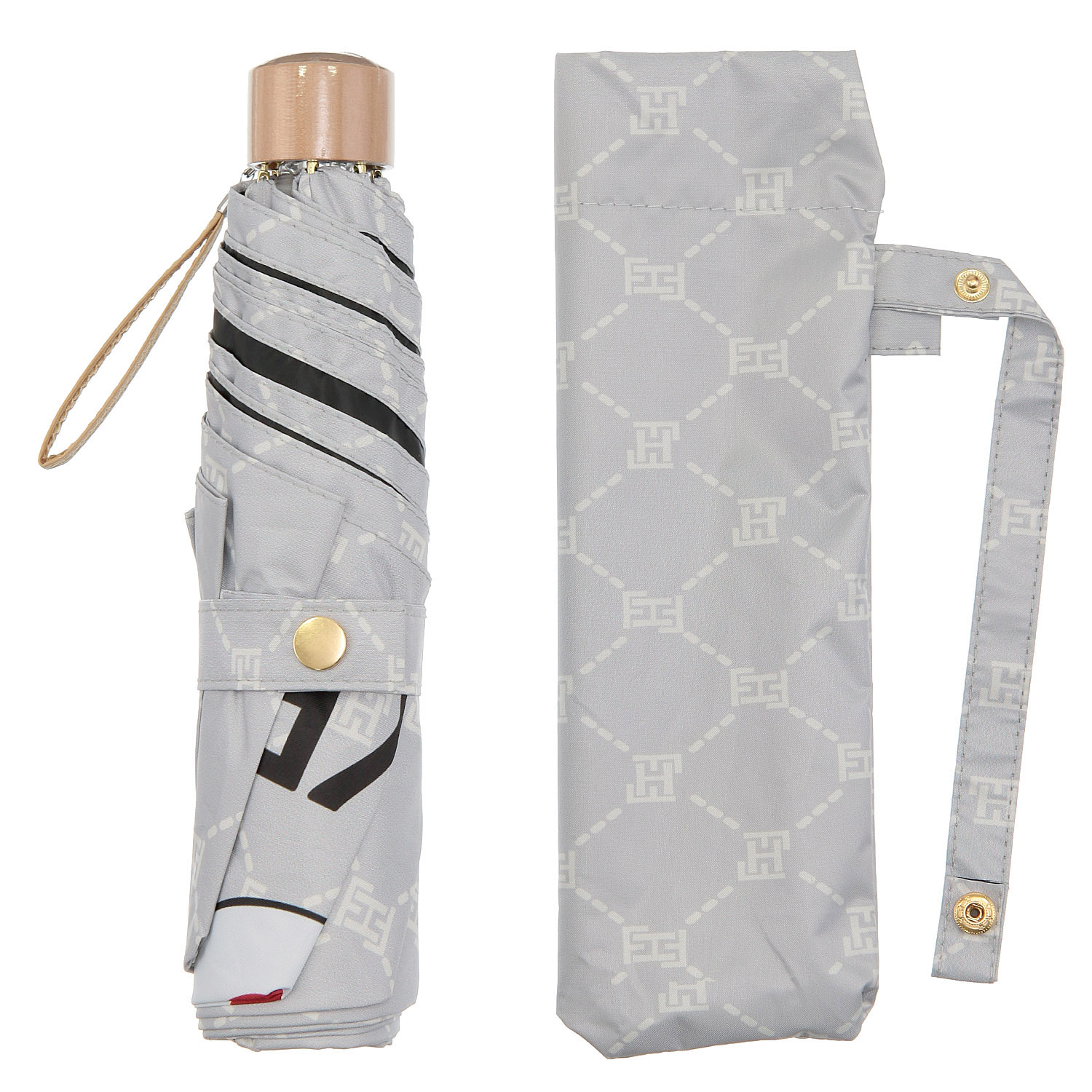 【HAPPYFACE】 クロスライン晴雨兼用折傘 - 画像2