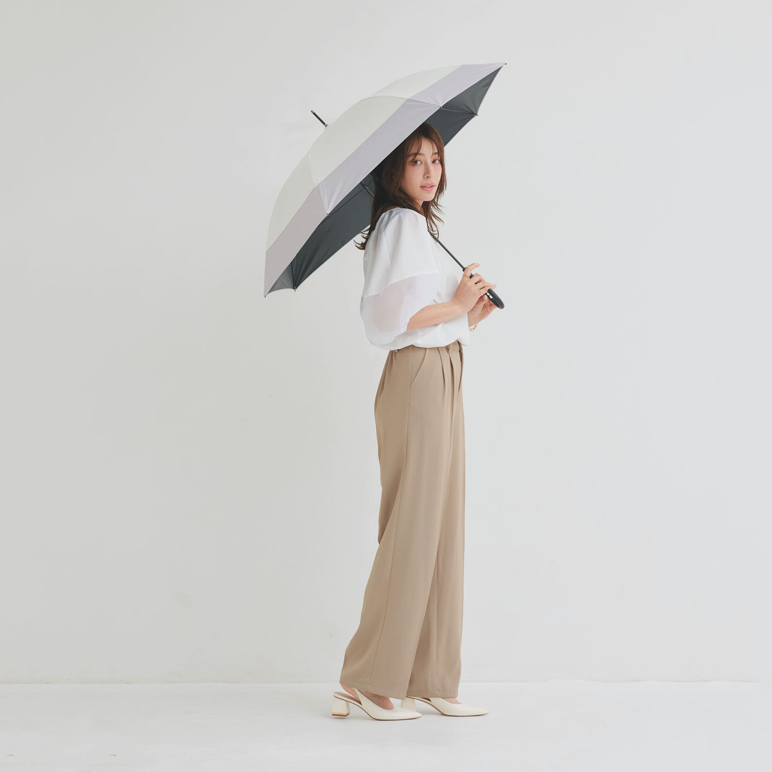 【makez】晴雨兼用スタイリッシュ長傘 - 画像4