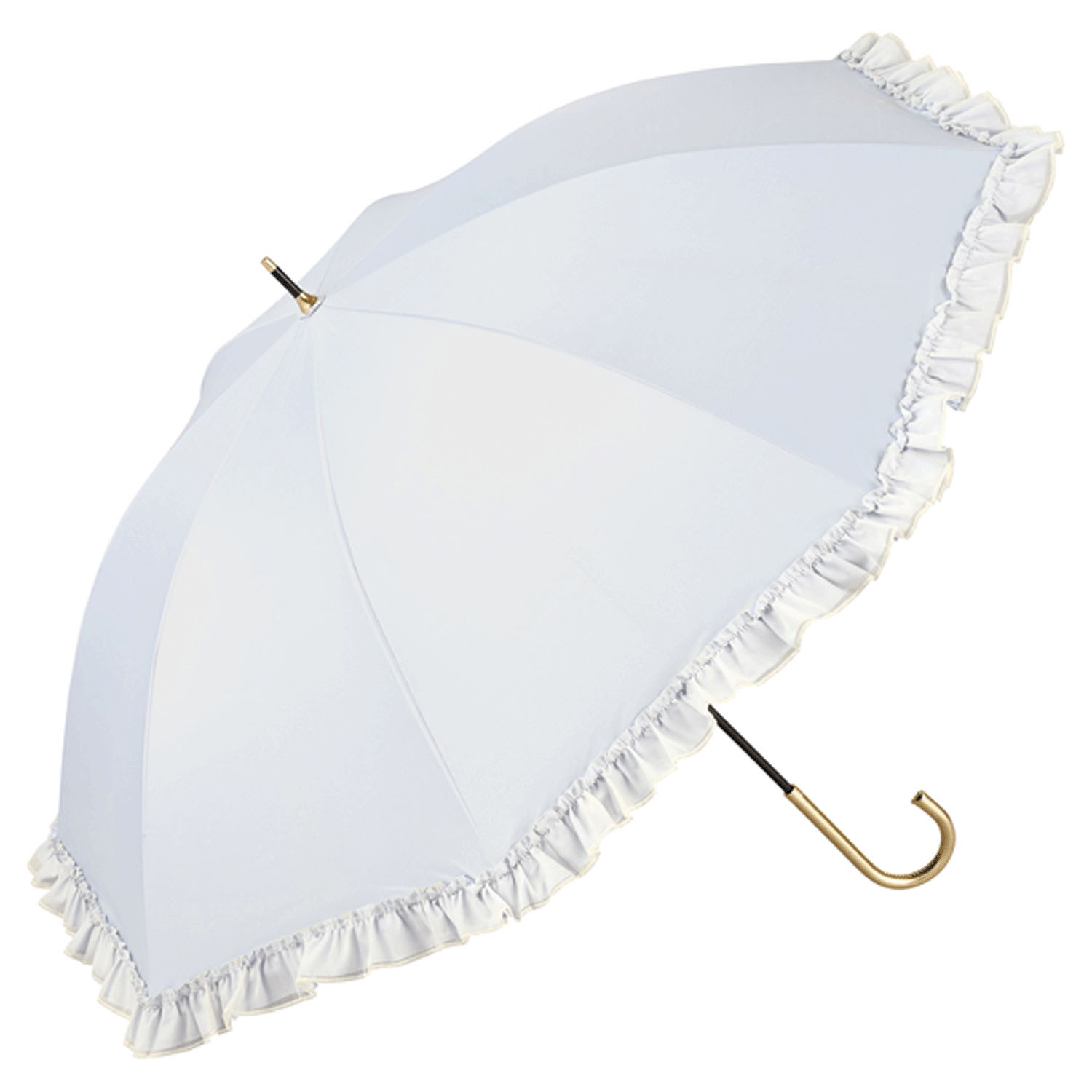 Wpc．遮光オーガンジフリル長傘 - 画像1