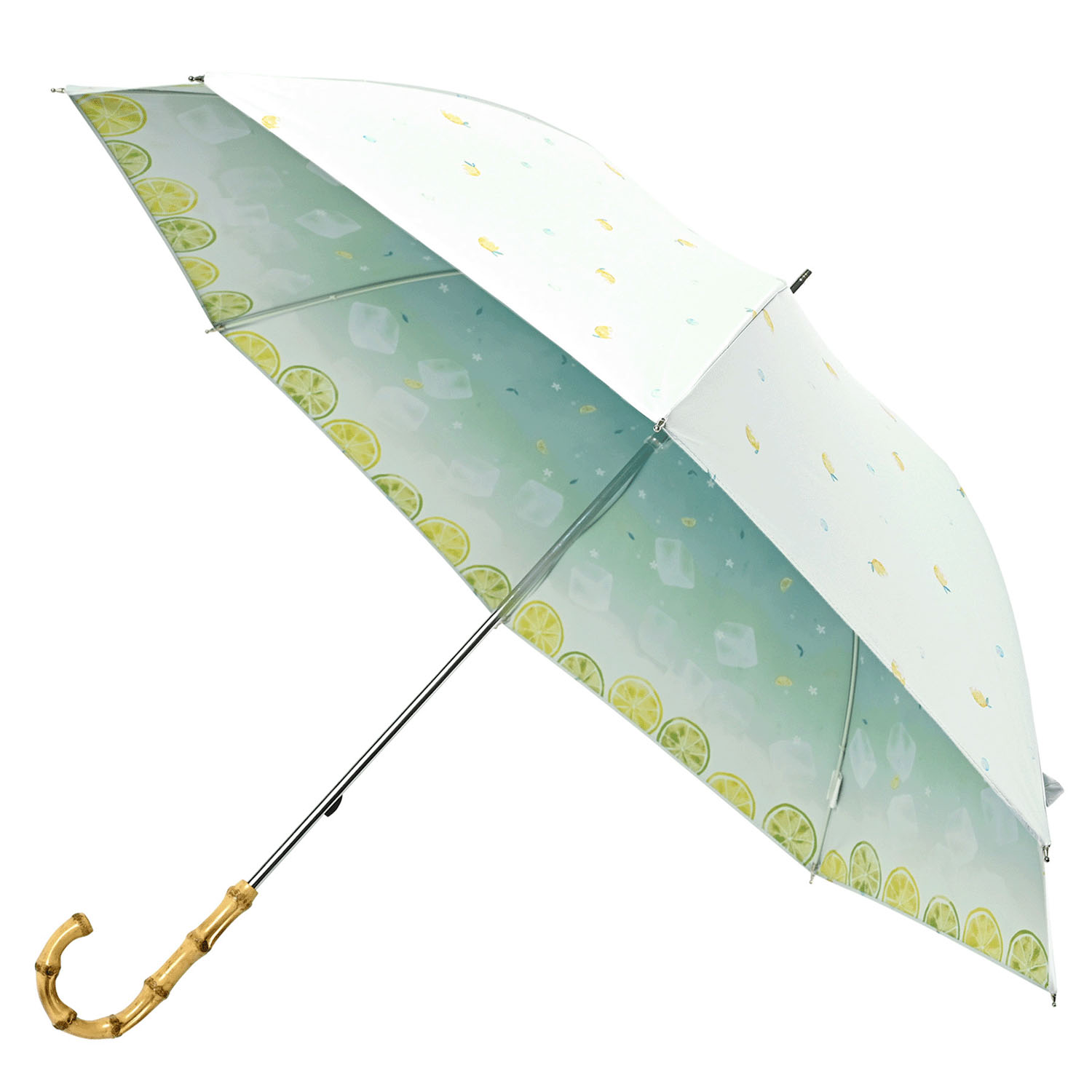 晴雨兼用 レモンスカッッシュ長傘 - 画像2