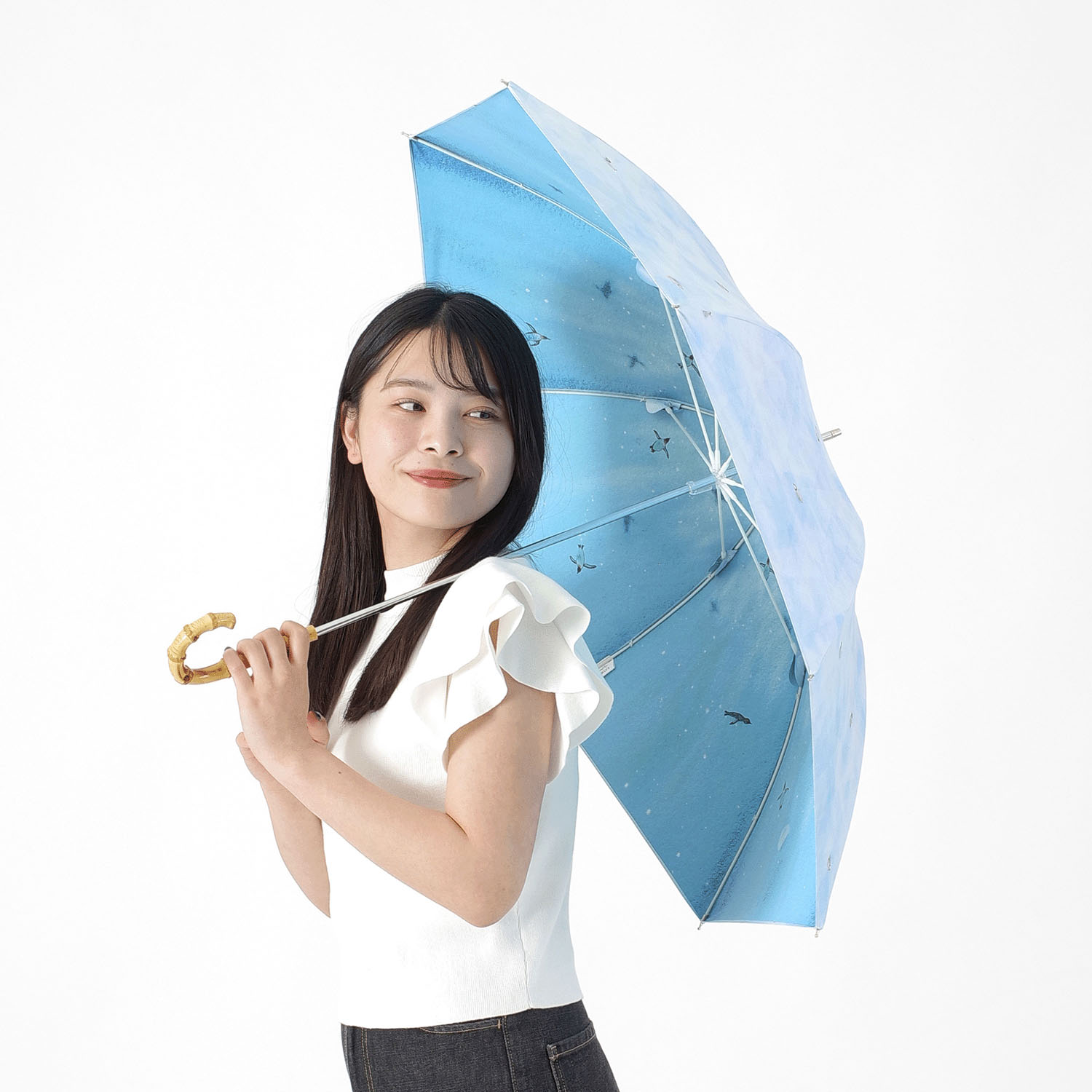 晴雨兼用 ペンギン長傘 - 画像6