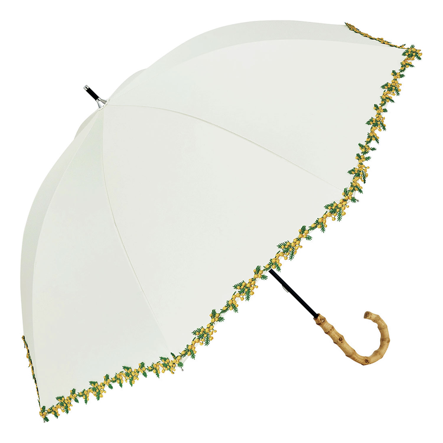 【because】 晴雨兼用 PUフラワーレース長傘 - 画像2