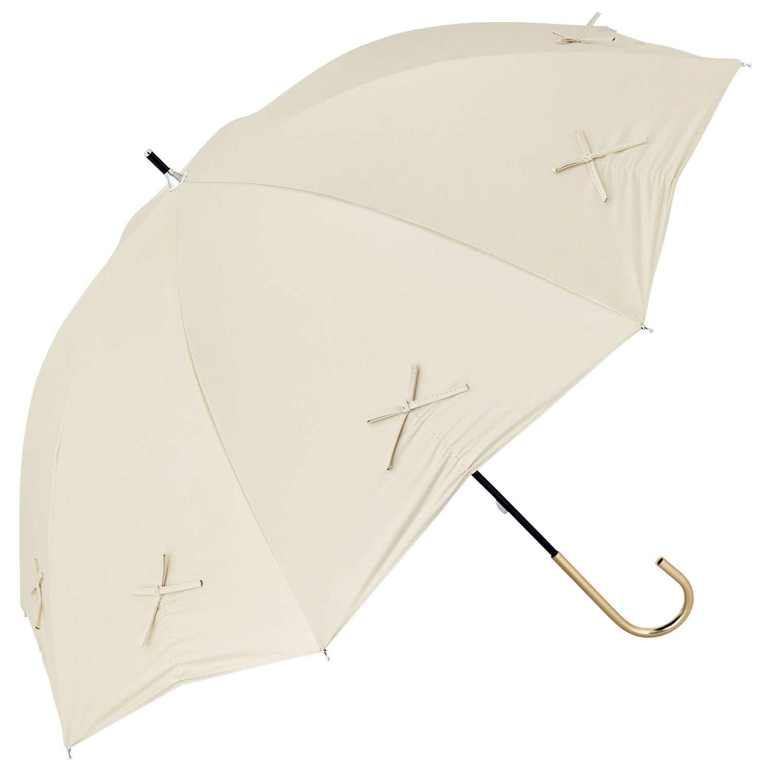 【because】 晴雨兼用 PUシャーリングリボン長傘 - 画像2