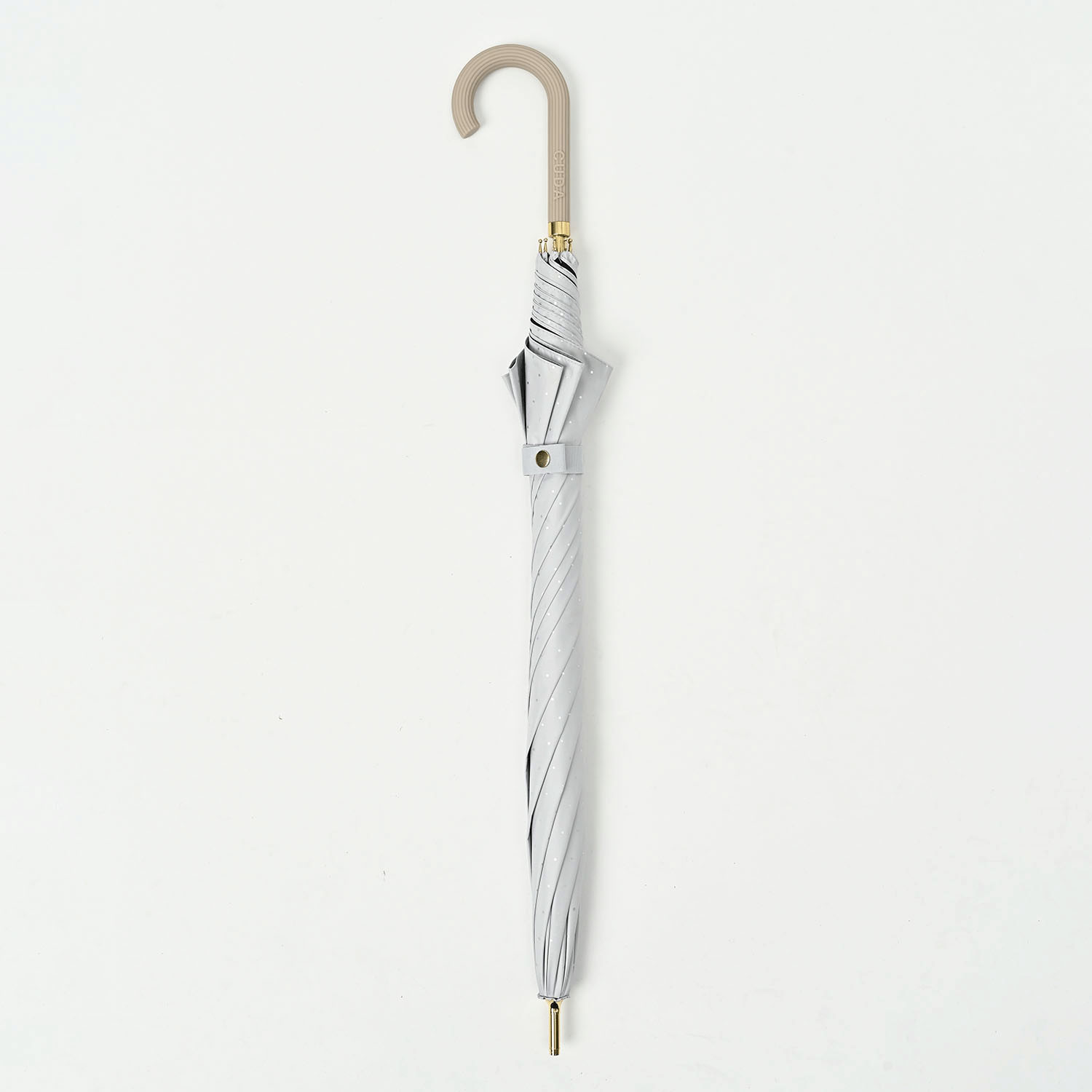 【CHARIS】 晴雨兼用 CUDAシルバーラメドット長傘 - 画像2