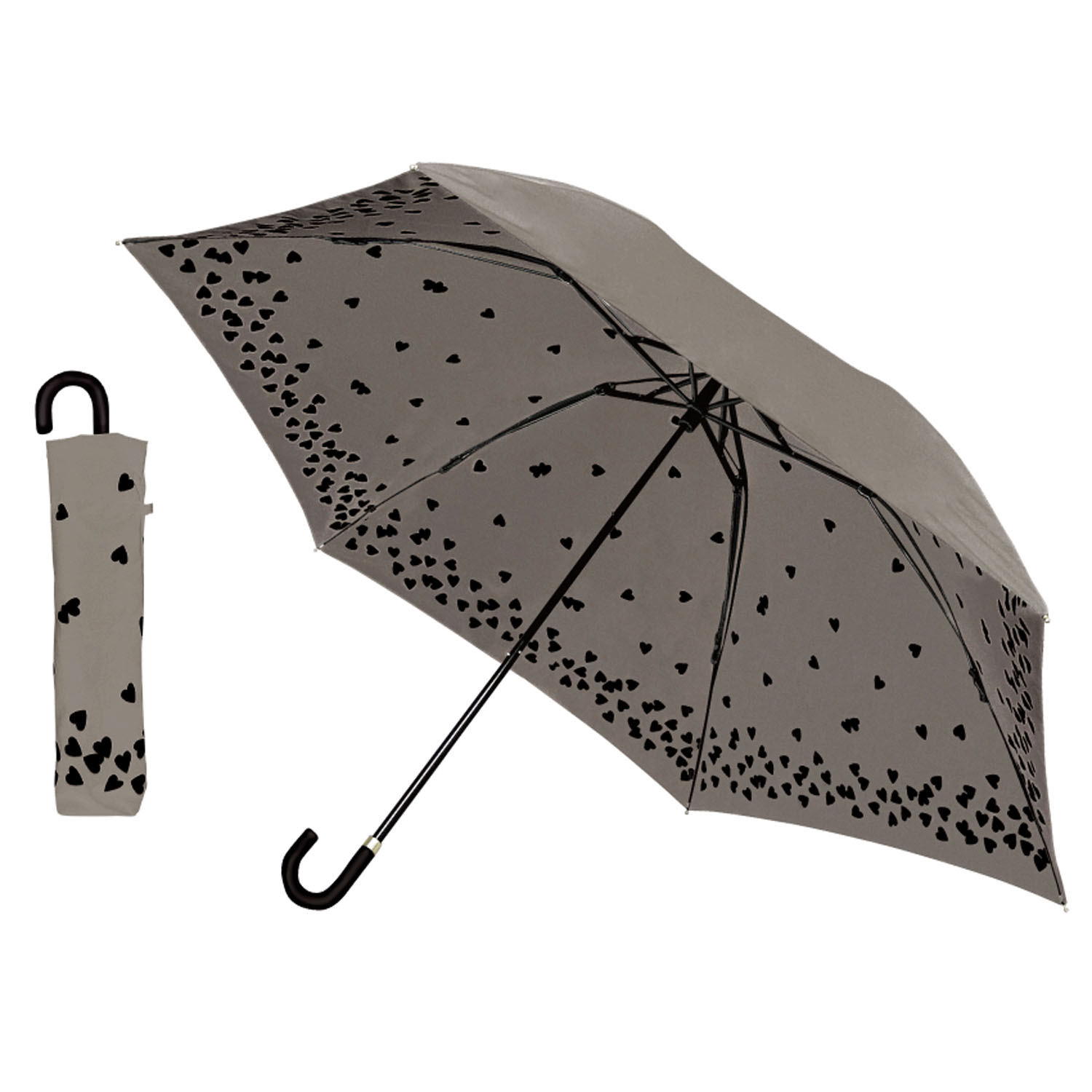 pink trick インハート3段折り晴雨兼用傘 - 画像2