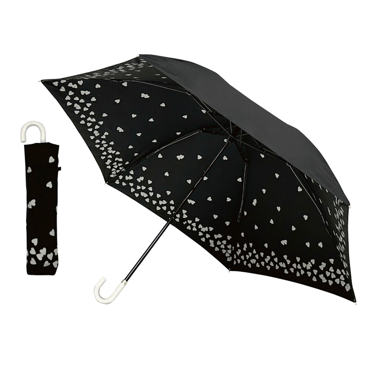 pink trick インハート3段折り晴雨兼用傘 - 画像3