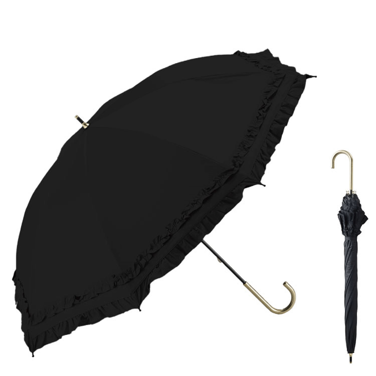 【ダブルフリル】 晴雨兼用 ダブリフリル長傘 - 画像1