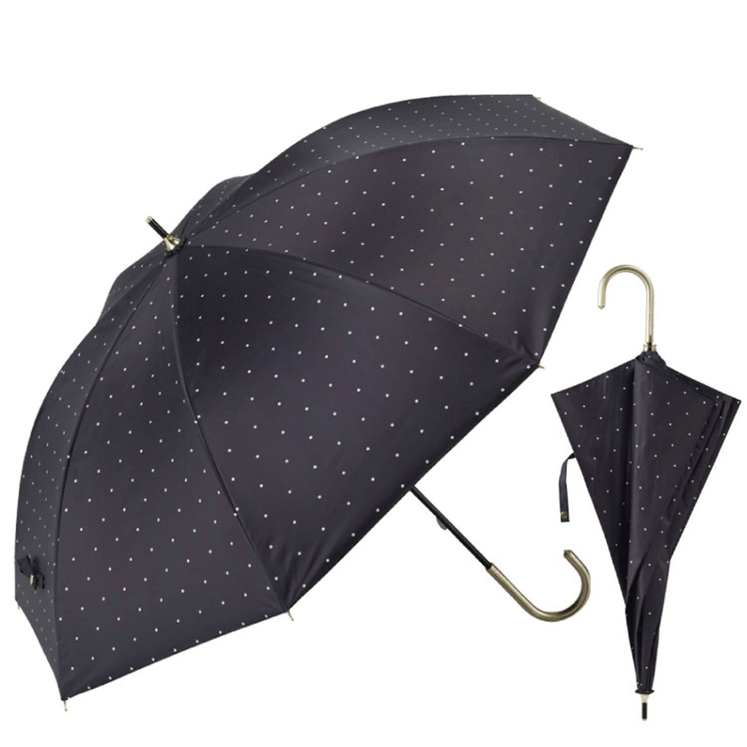 晴雨兼用 スモールドット長傘 - 画像1