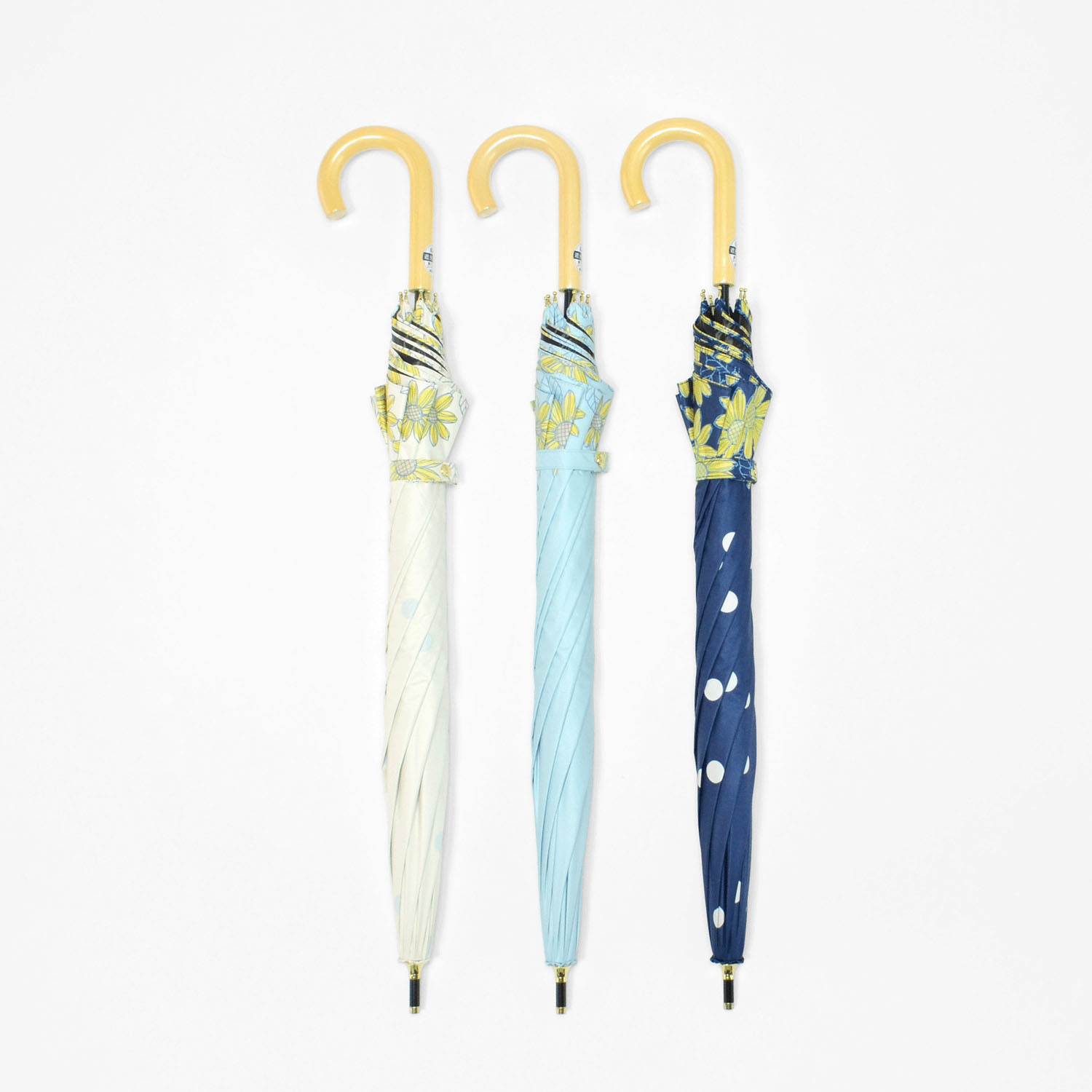 晴雨兼用 ひまわりと水玉長傘 - 画像6