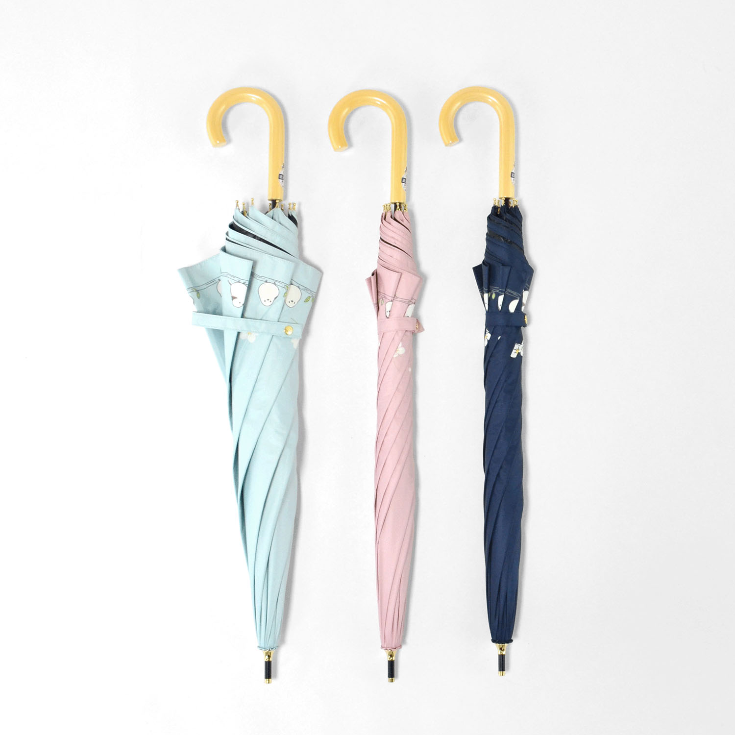 晴雨兼用 お花とシマエナガ長傘 - 画像6