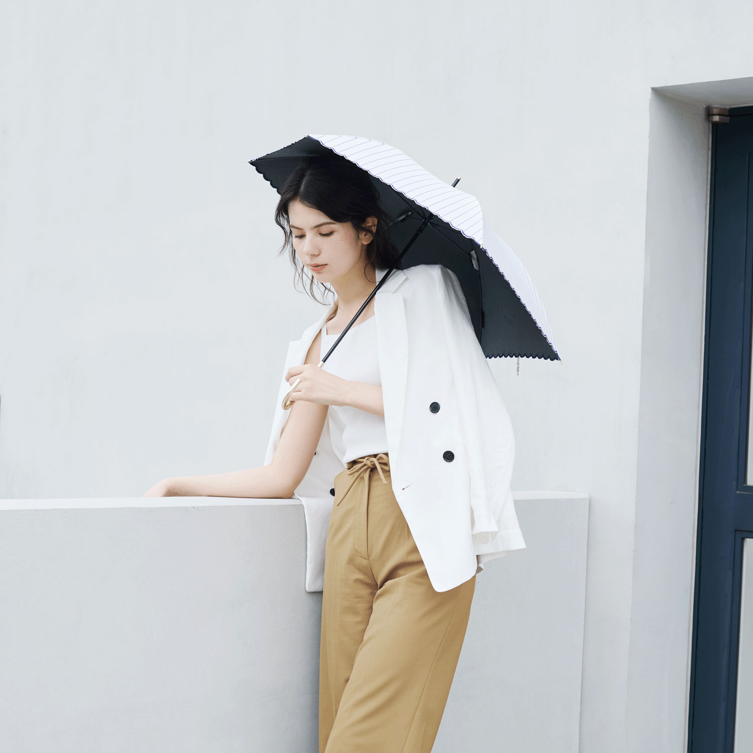 【water front】 スーパーフライ晴雨兼用マルシェ長傘