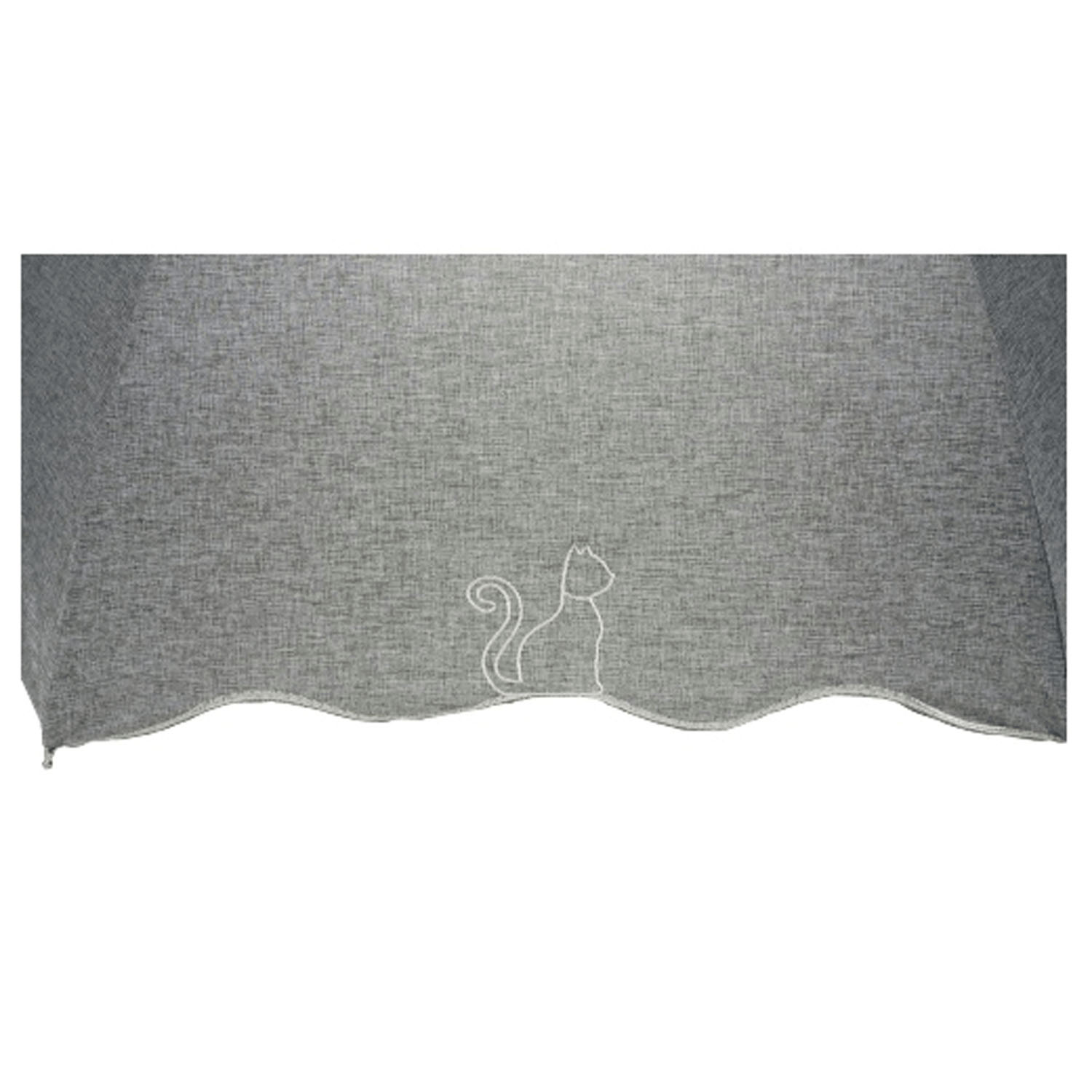 晴雨兼用 シャンブレー猫刺繍長傘 - 画像2