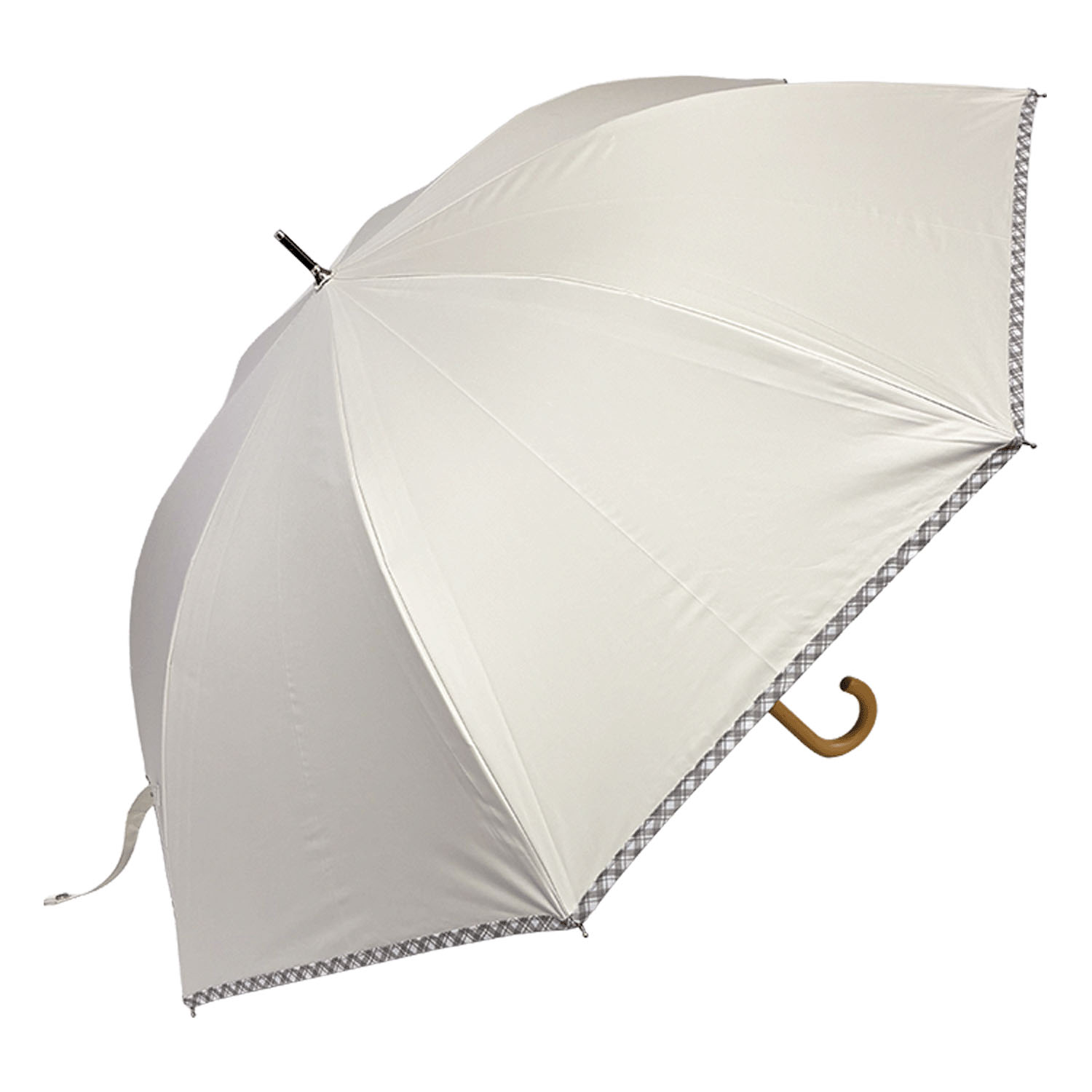【RIC】 晴雨兼用転写パイピングチェック長傘 - 画像5