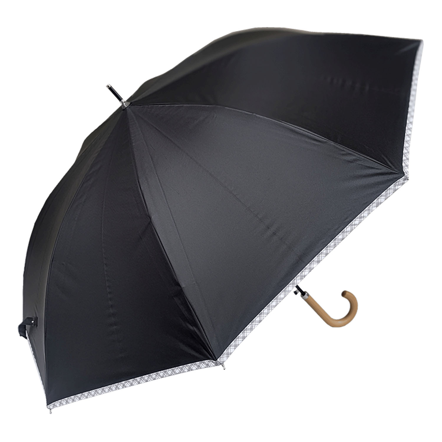 【RIC】 晴雨兼用転写パイピングチェック長傘