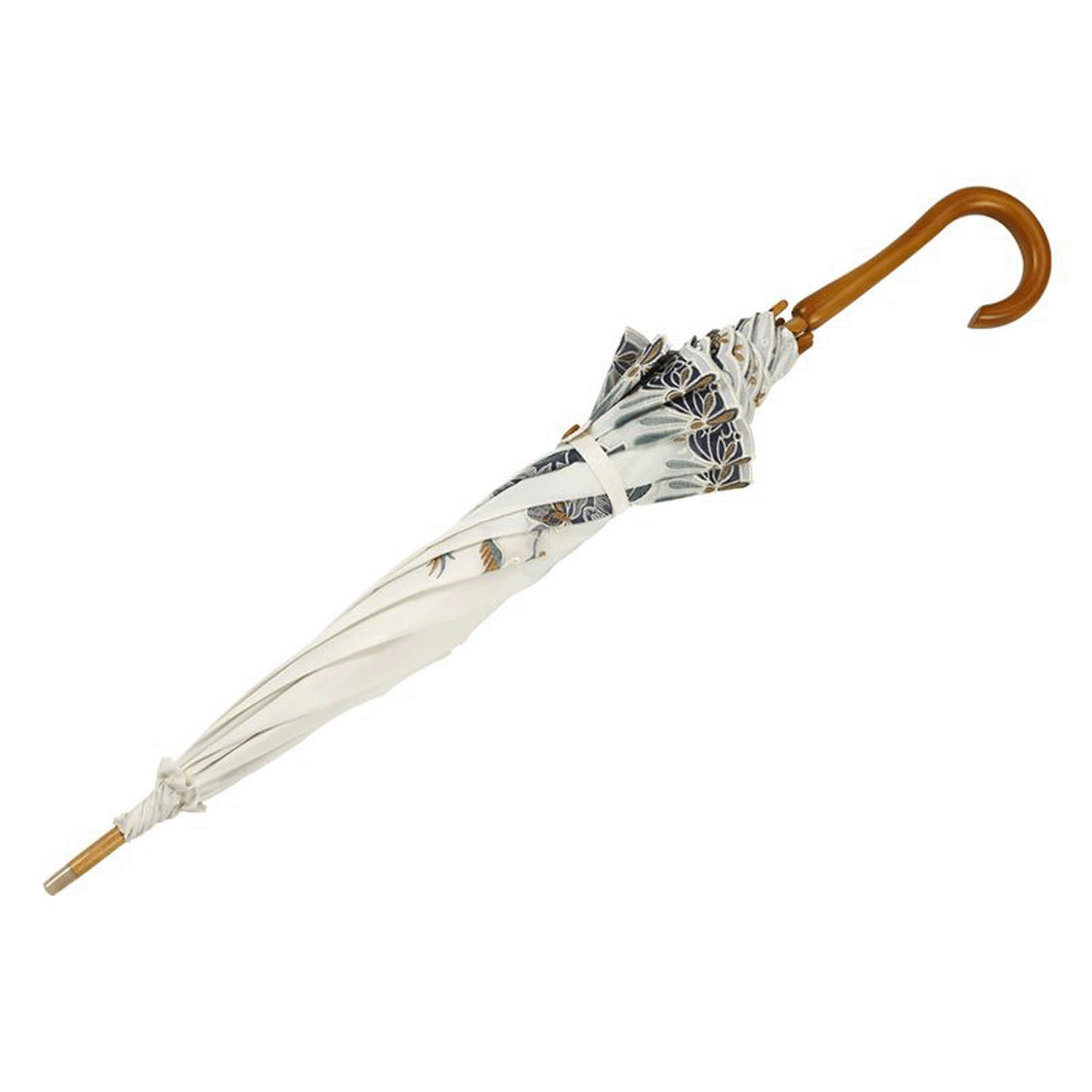 完全遮光 （晴雨兼用）女優日傘 「花鳥オーガンジー刺繍かわず張り」 - 画像5