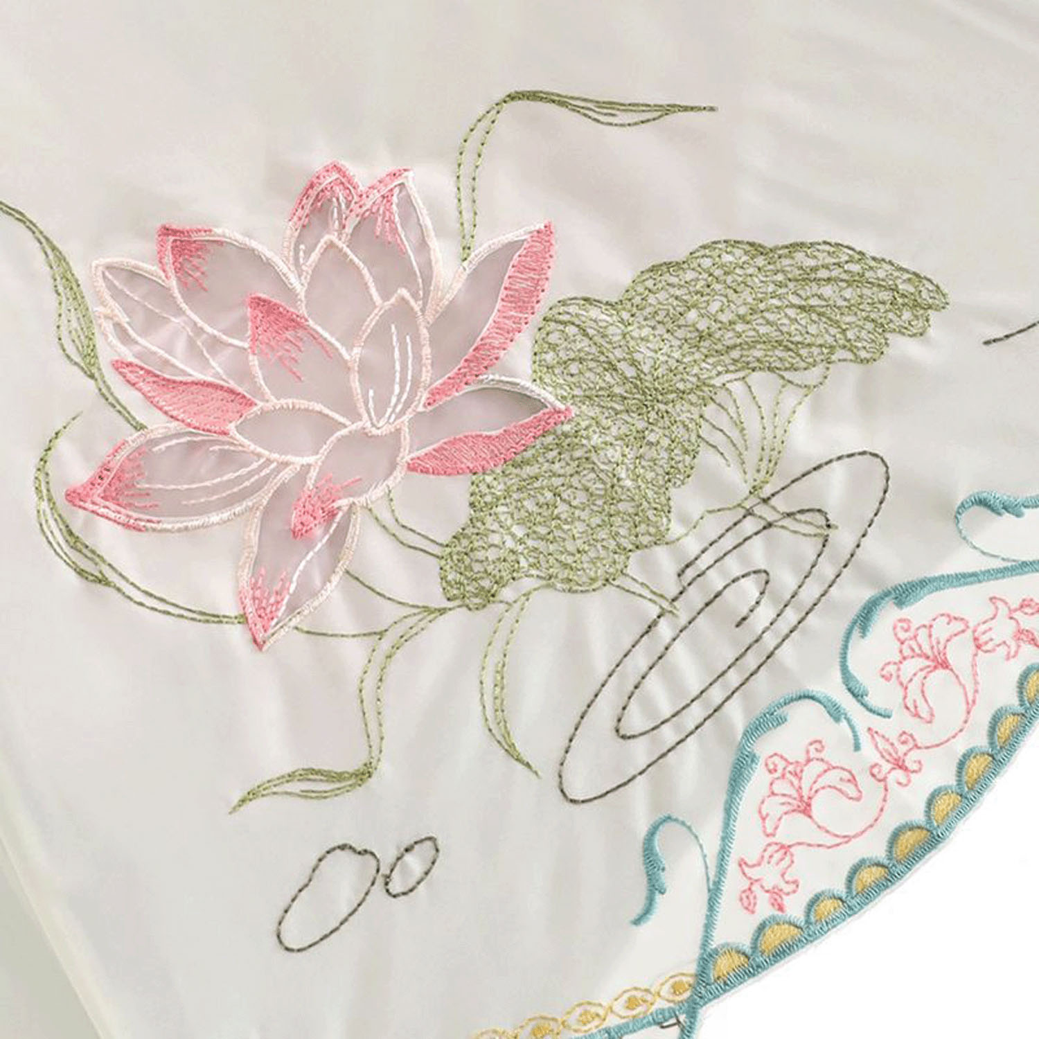 完全遮光 （晴雨兼用）女優日傘 「蓮花オーガンジー刺繍かわず張り」 - 画像5