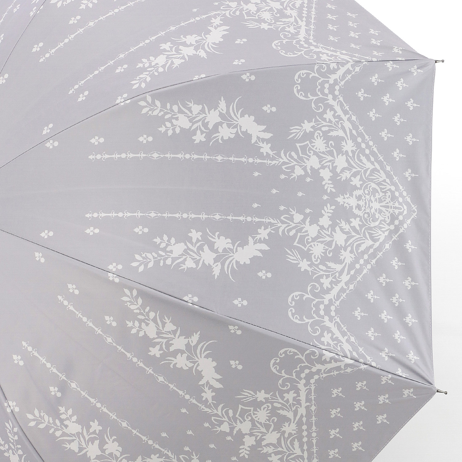 晴雨兼用傘 モノクロームレース柄ショート - 画像3