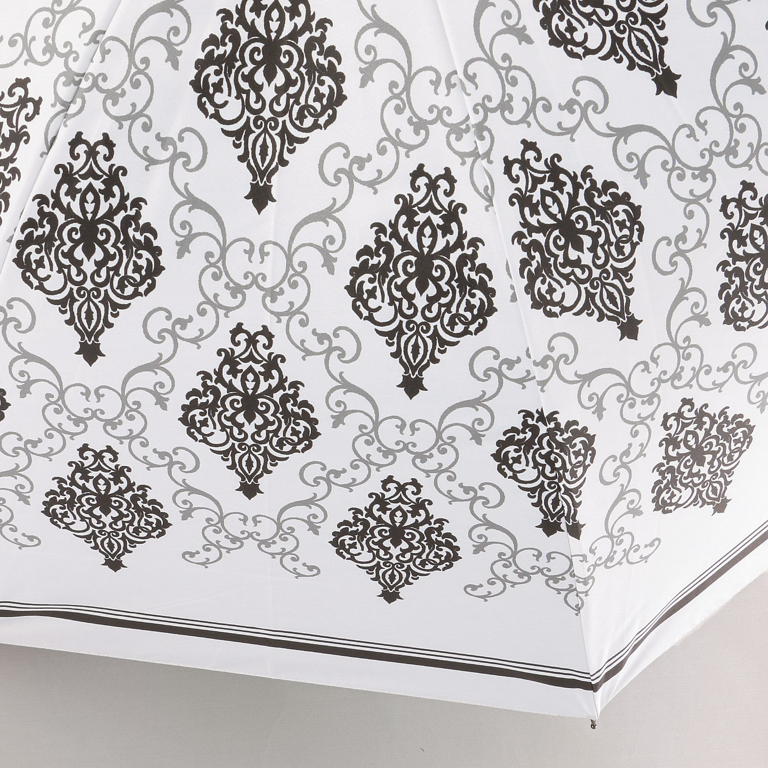 晴雨兼用傘 モノクロームダマスク柄ショート - 画像5