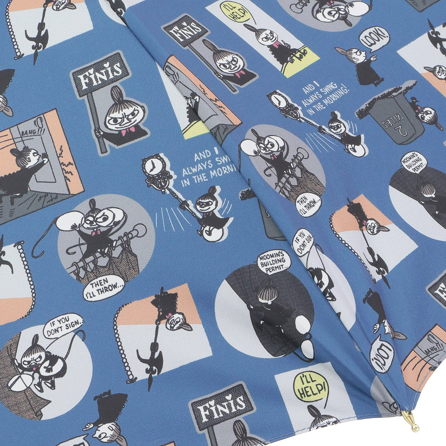 晴雨兼用傘 MOOMIN リトルミイバッジアート柄 ショート傘 - 画像4
