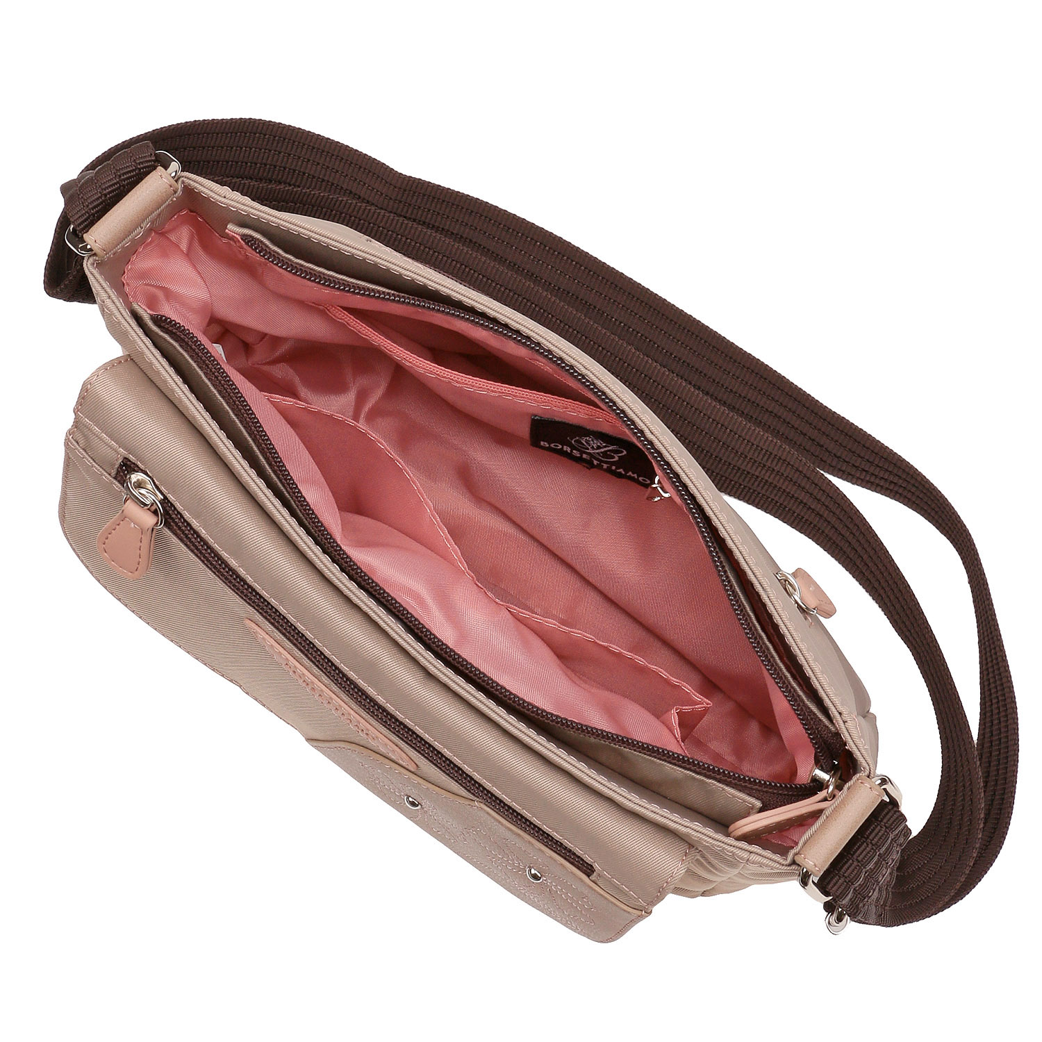 BORSETTIAMO ナイロン花刺繍ショルダーバッグ - 画像8