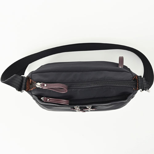 BORSETTIAMO 撥水ナイロン横型ショルダーバッグ - 画像7