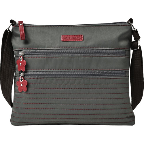 BORSETTIAMO ステッチ薄マチショルダーバッグ