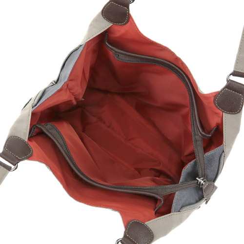 ドットパッチワークあおり型トートバッグ - 画像4