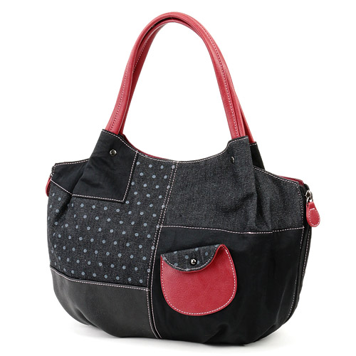 デニムドット丸型トートバッグ - 画像7