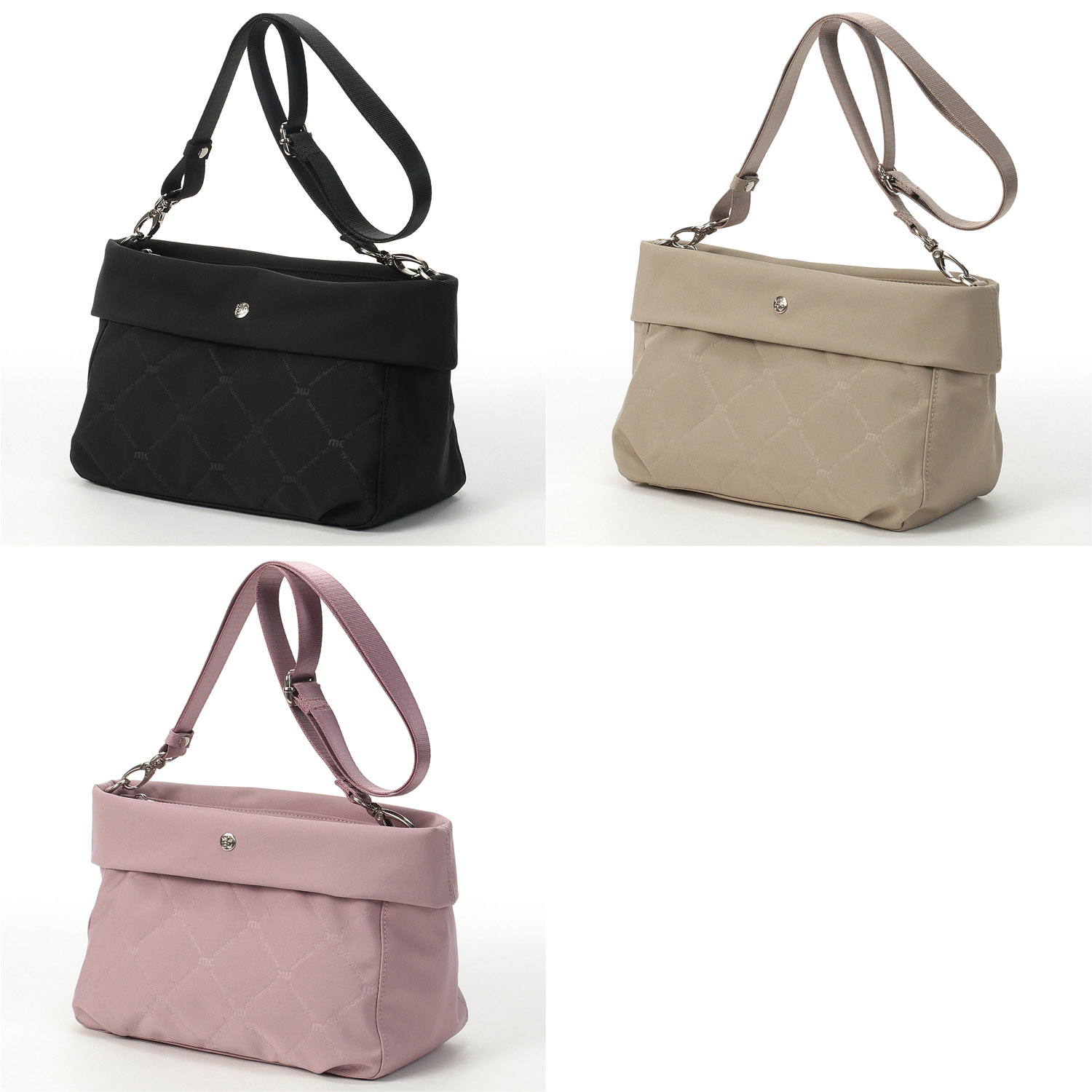 marie claire bis 型押しショルダーバッグ