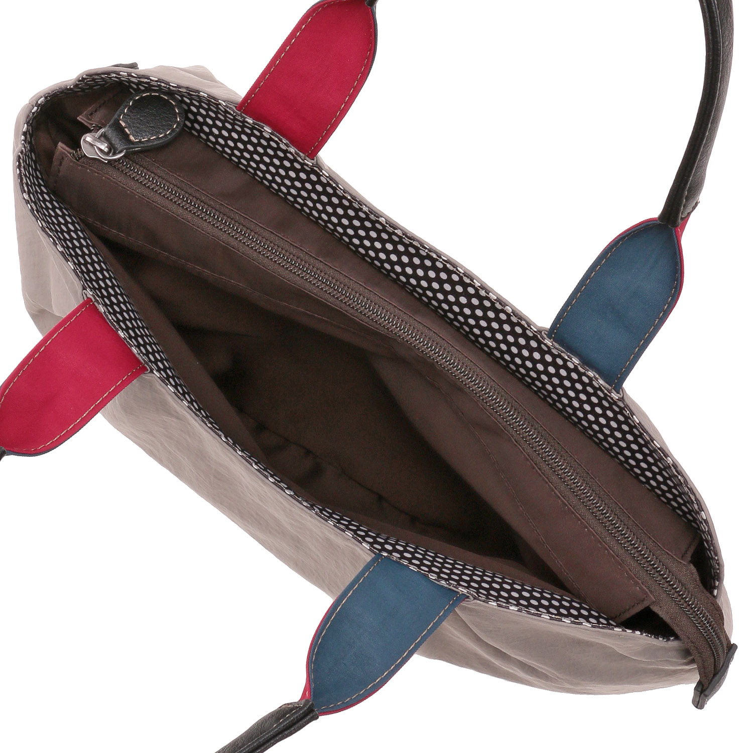 ナイロン×ドットハンドルトートバッグ - 画像4