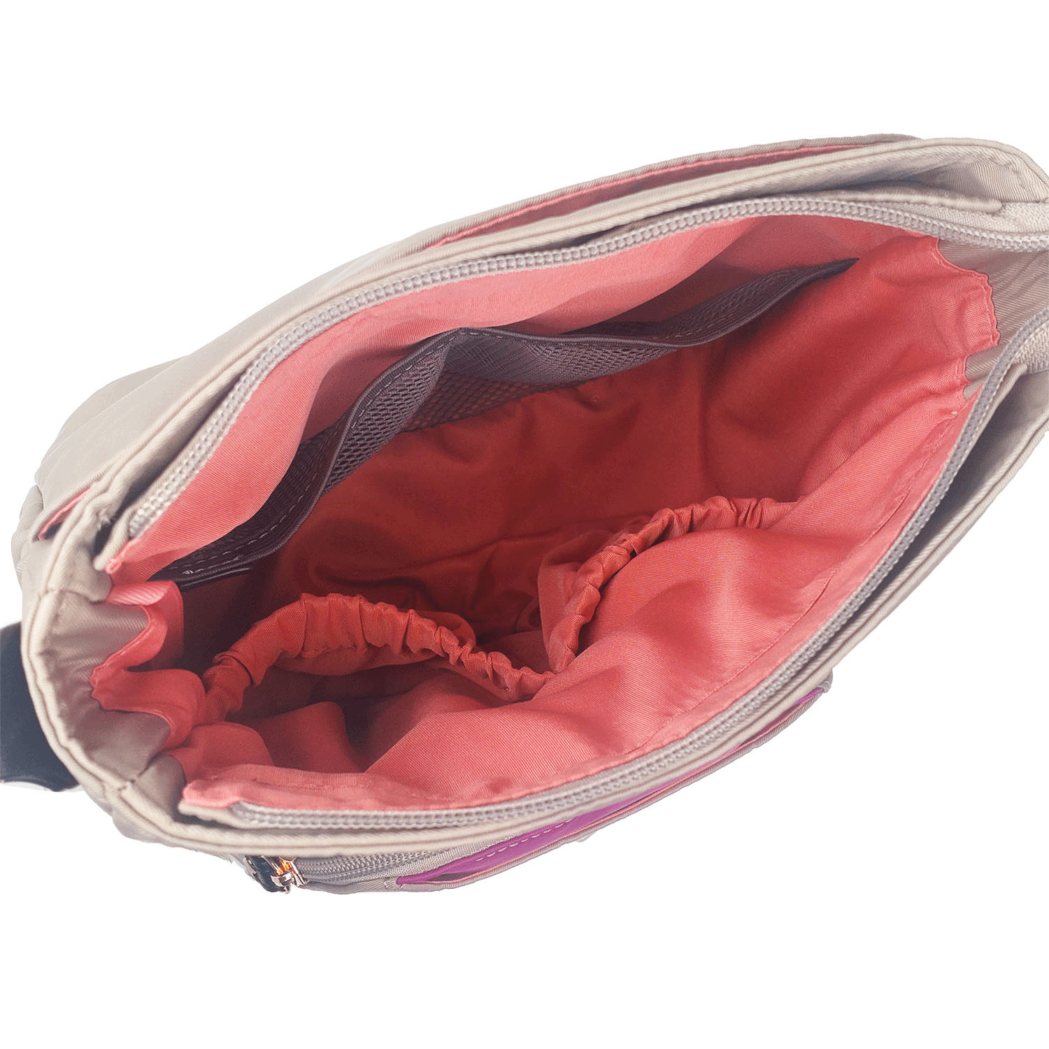 パッと中身がよくわかる バイカラー縦型ショルダーバッグ - 画像3