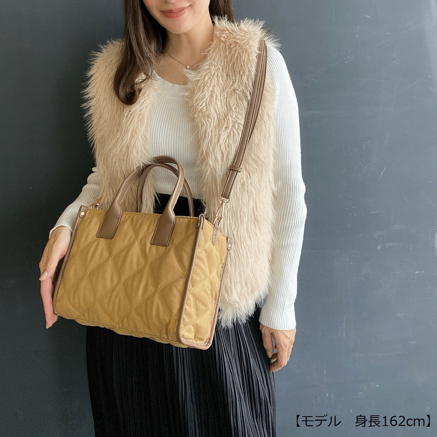 ピーチスキンキルト2WAYバッグ - 画像3