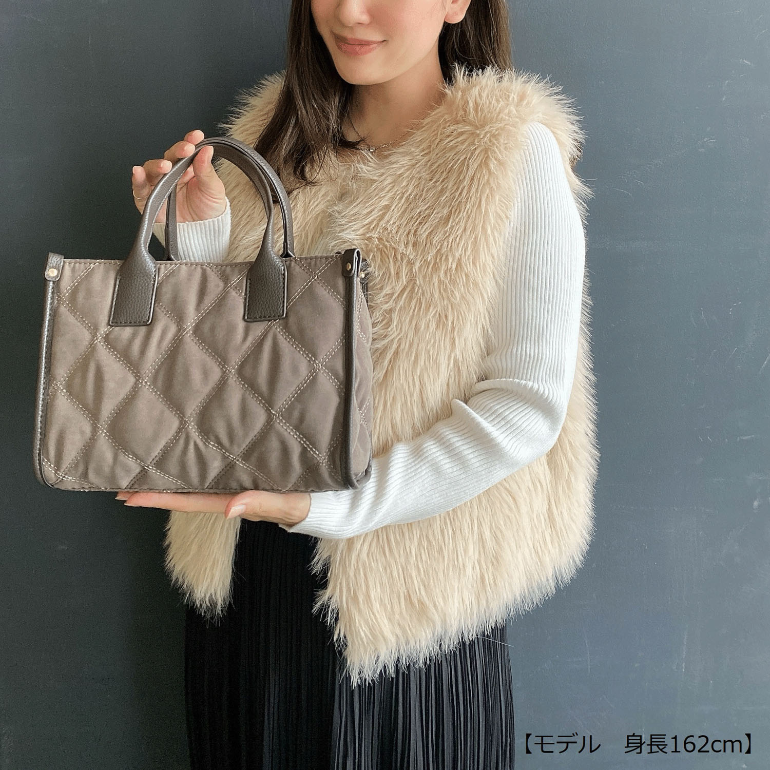 ピーチスキンキルト2WAYバッグ