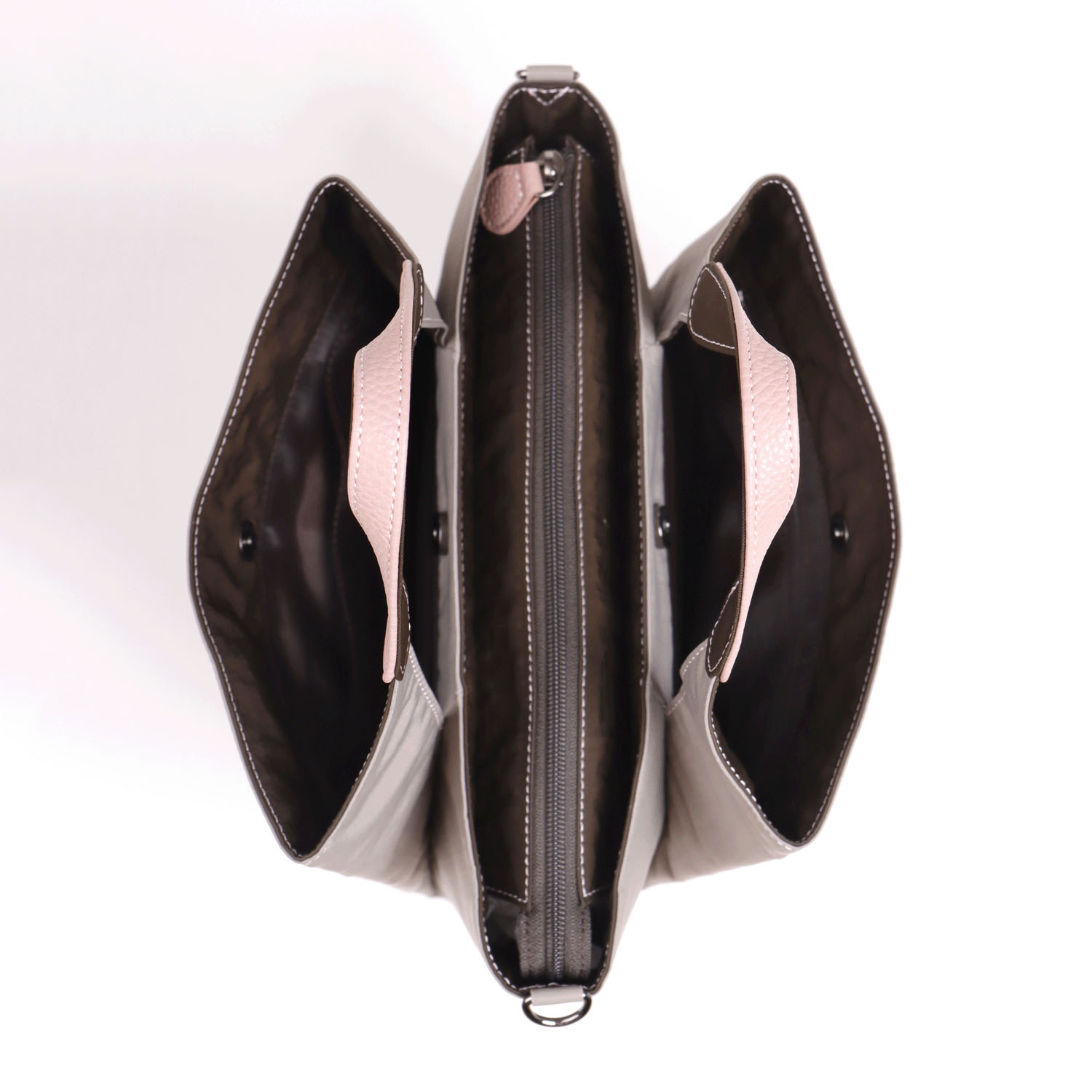 ツートンハンドル2WAYバッグ - 画像6