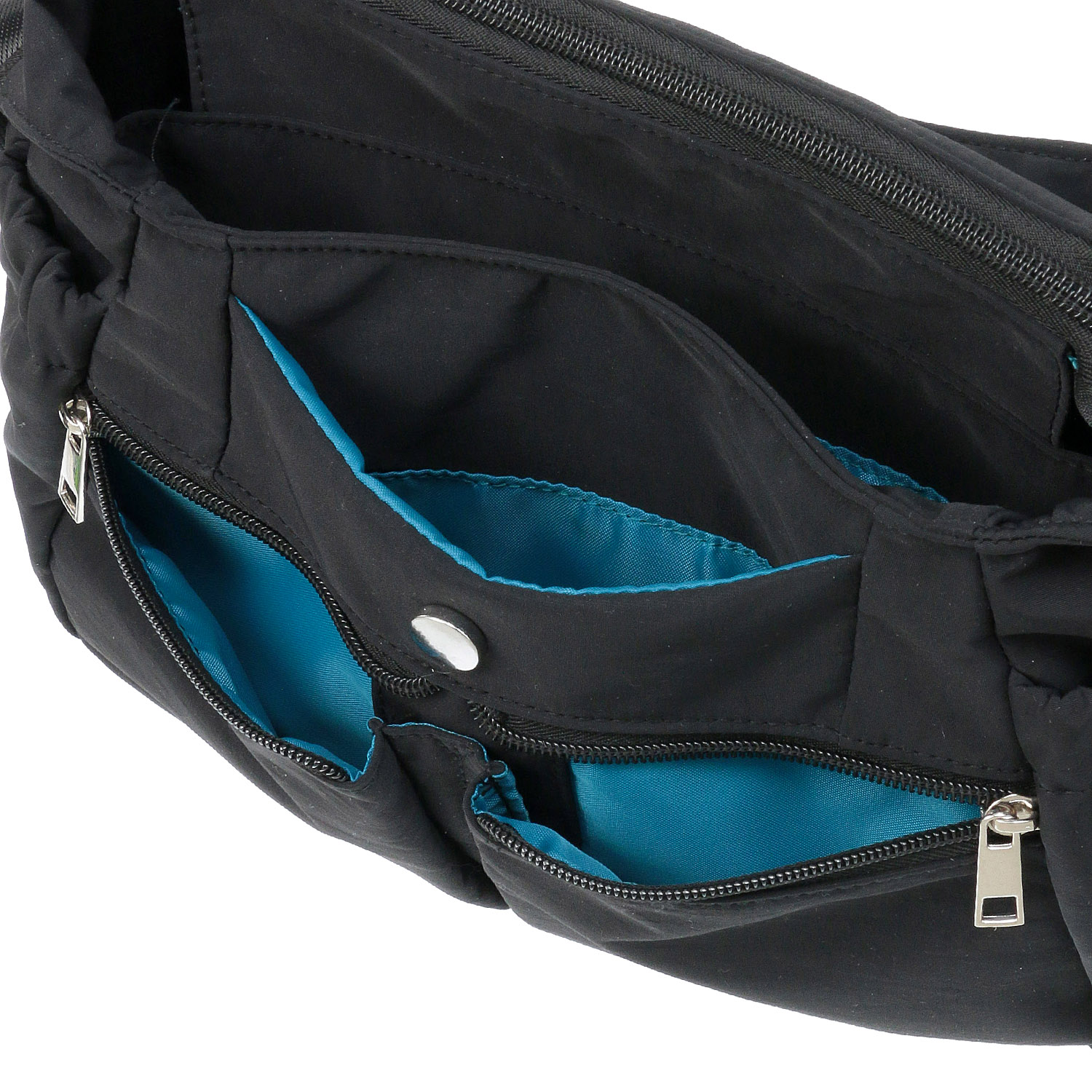 時短 カシメ多収納Wファスナーショルダーバッグ - 画像5