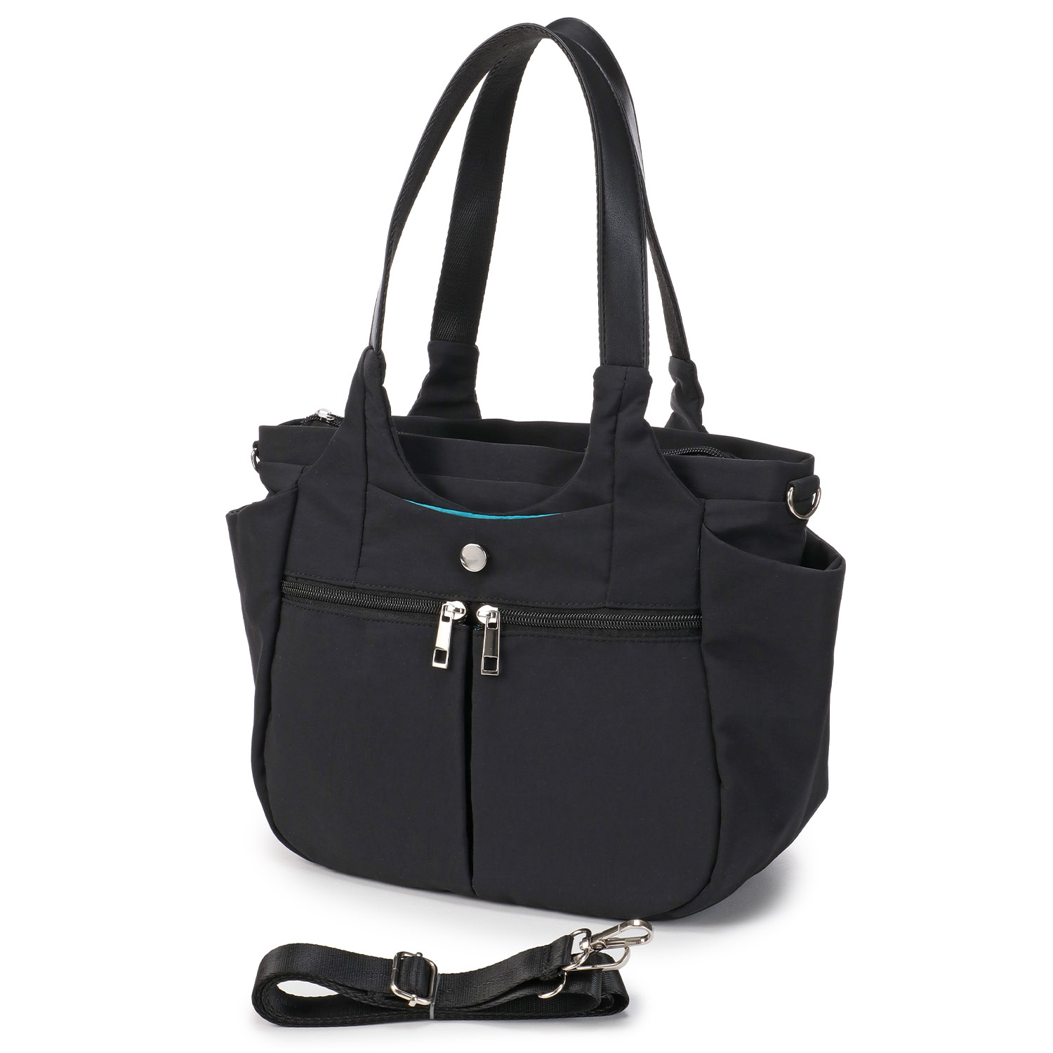 時短 カシメ多収納Wファスナ－2WAYバッグ - 画像3