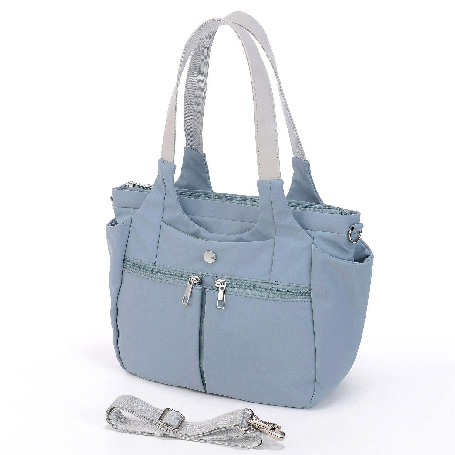 時短 カシメ多収納Wファスナ－2WAYバッグ