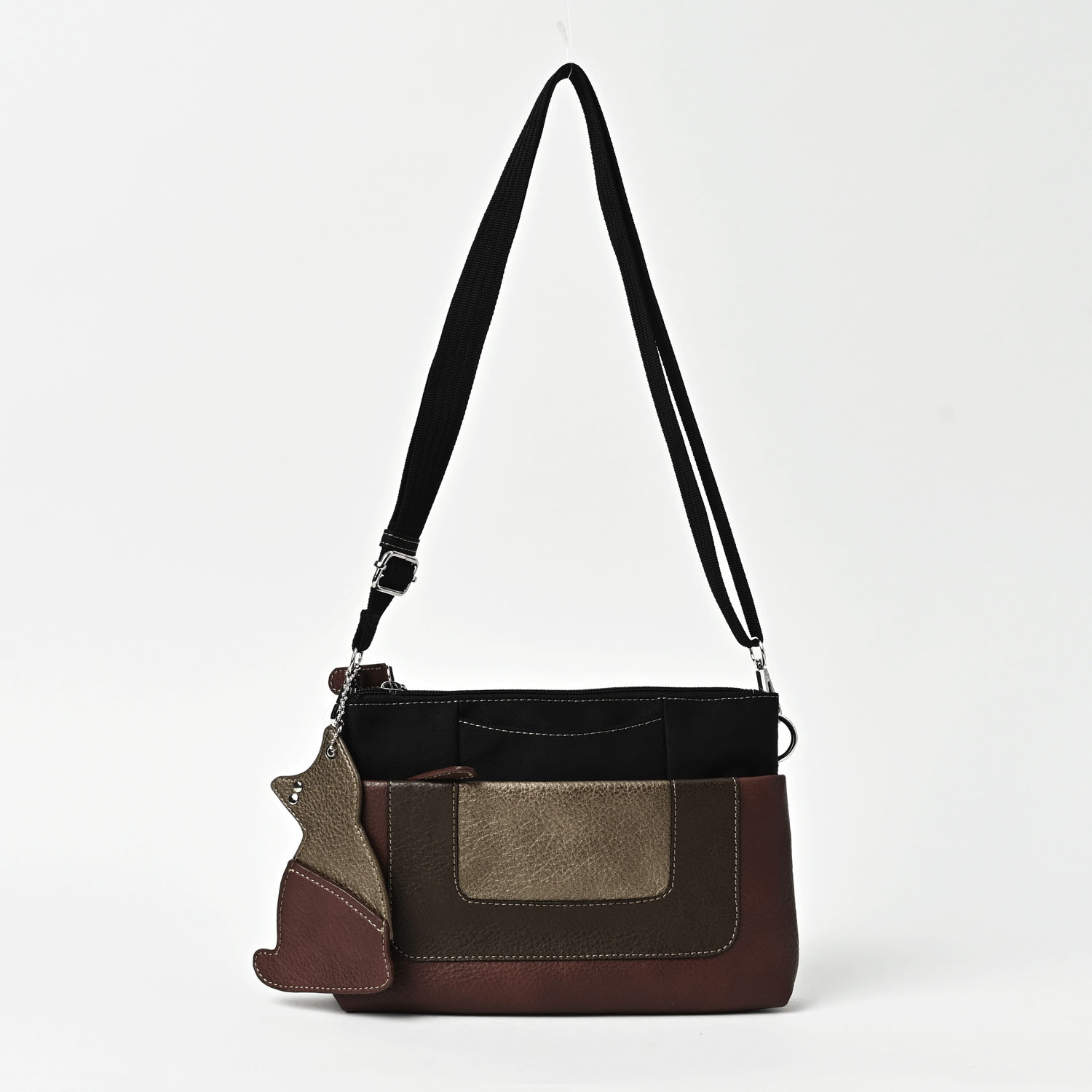 猫チャーム付きショルダーバッグ - 画像3