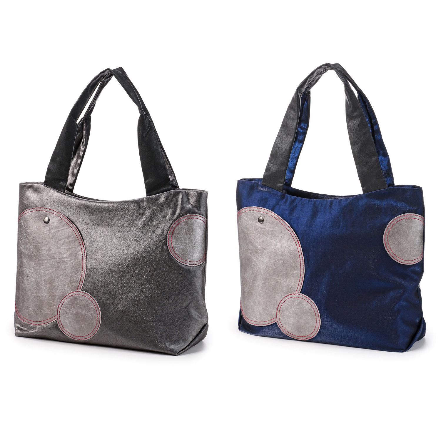 シルバーサークルトートバッグ