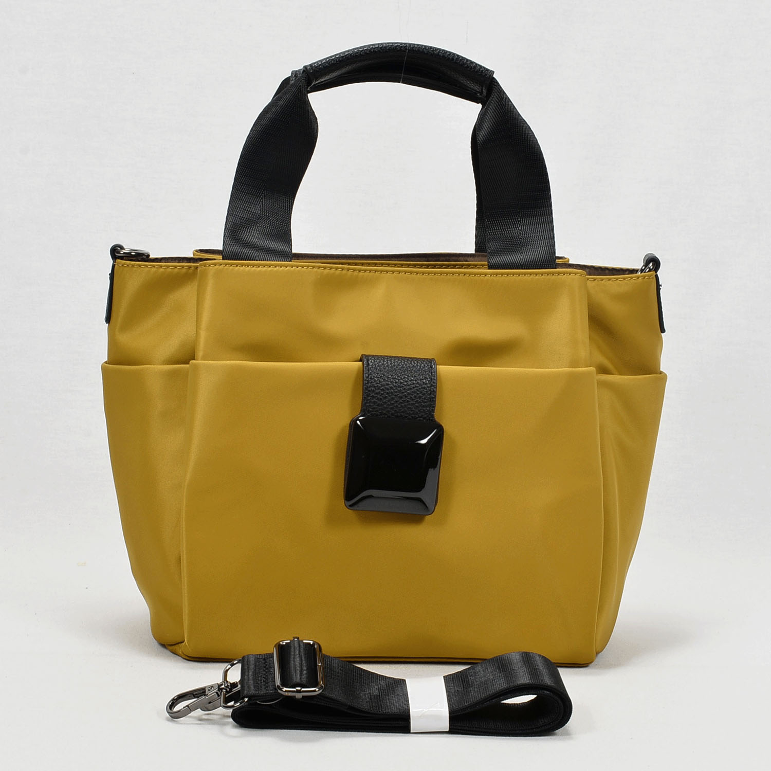 ナイロンブラックスクエアパーツ2WAYバッグ - 画像13