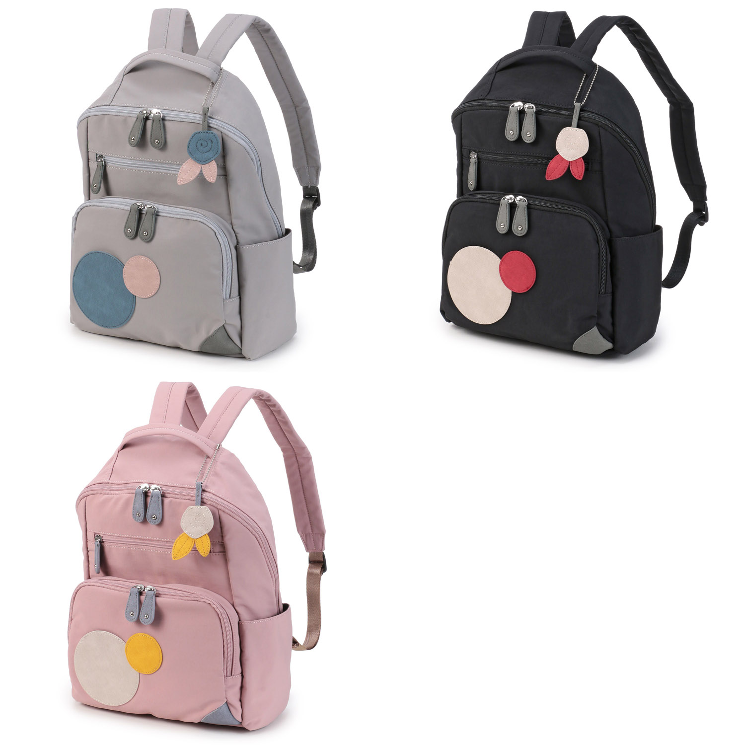 ZAZAシワナイロンサークルリュックサック