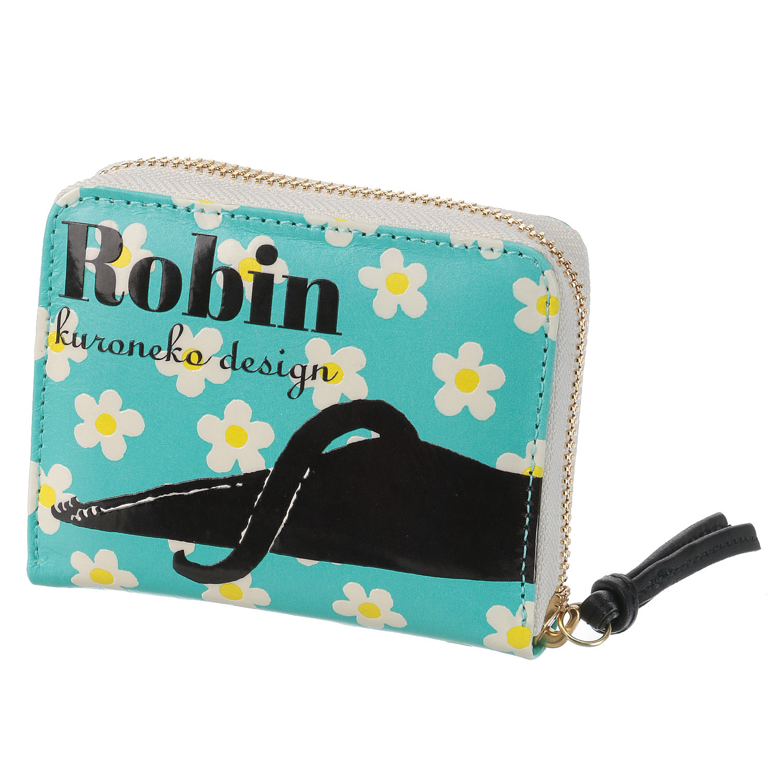 perche 黒ねこ意匠 ROBINジャバラカードウォレット - 画像9